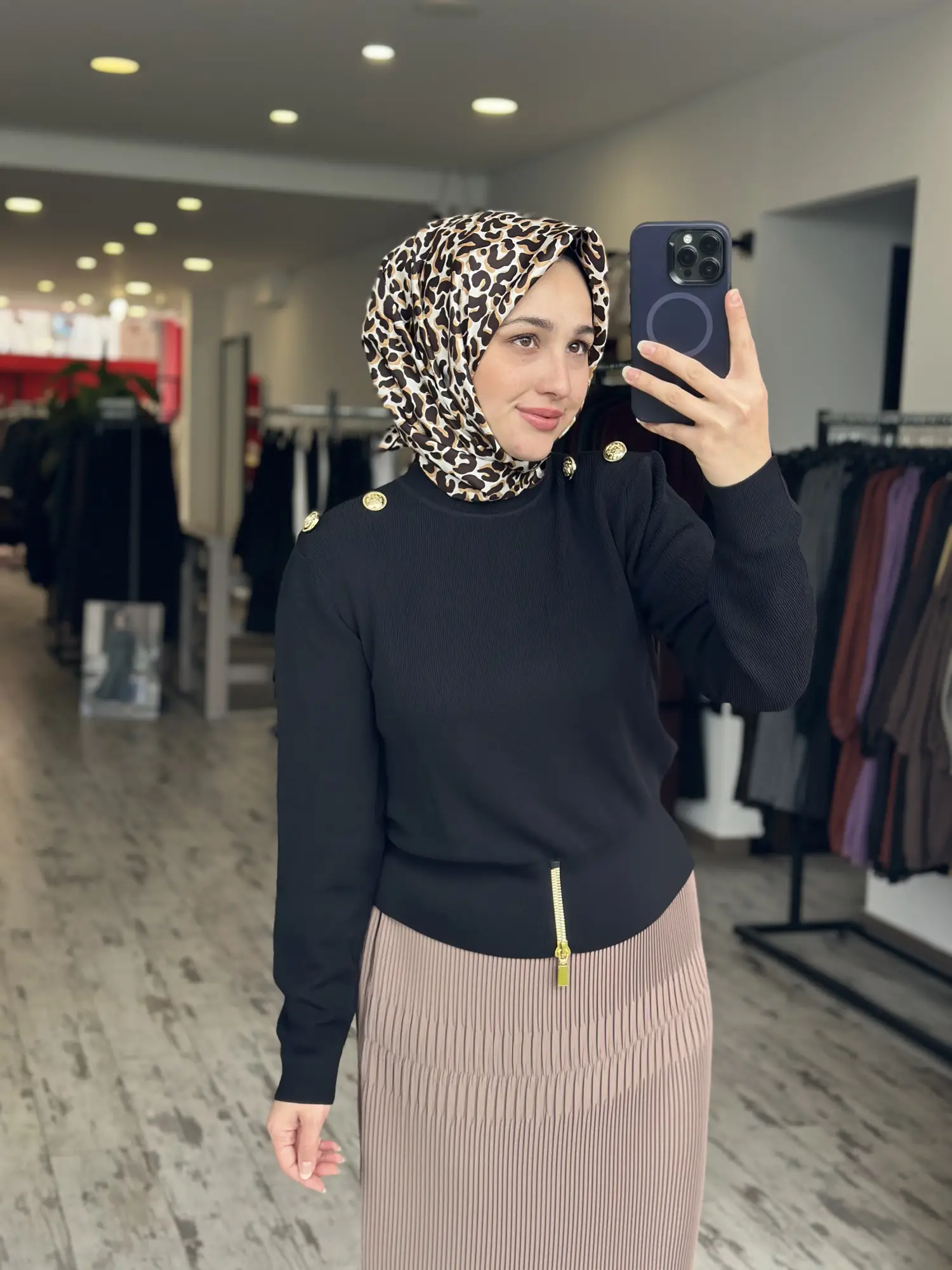 Ghisa Vatkalı Fermuarlı Triko Tunik G4863