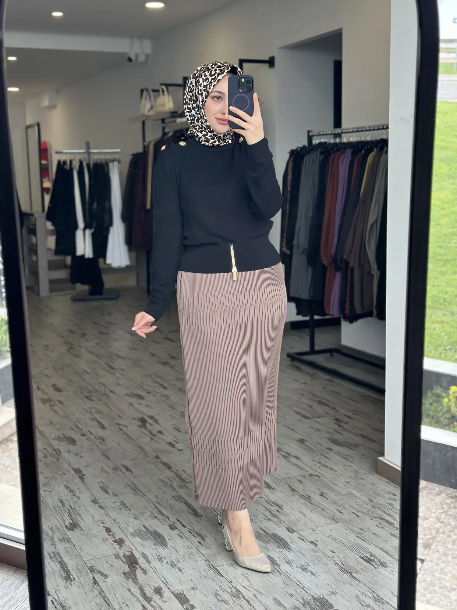 Ghisa Vatkalı Fermuarlı Triko Tunik G4863