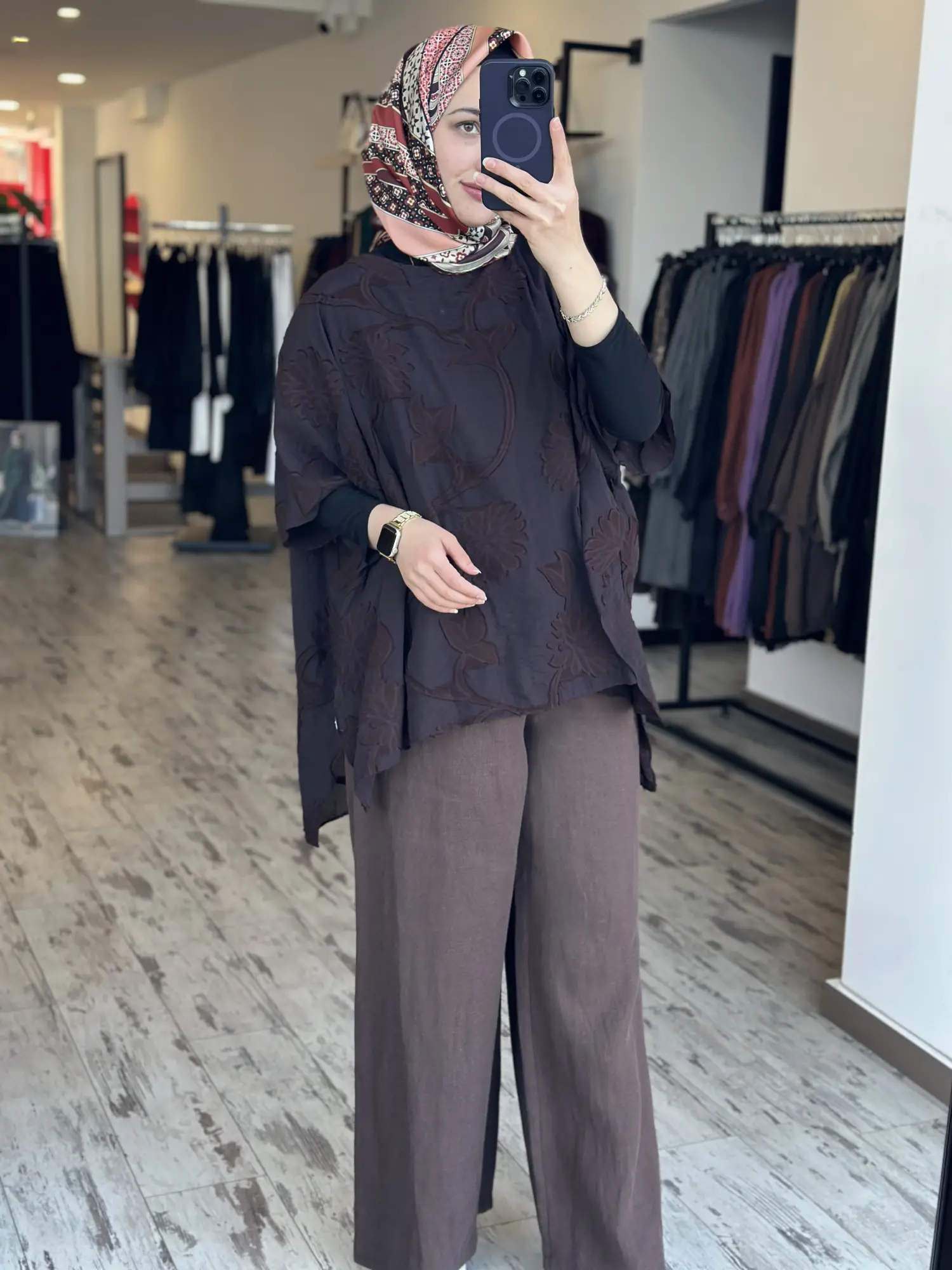 Almarwah Yakma Kumaş Panço Bluz 102255