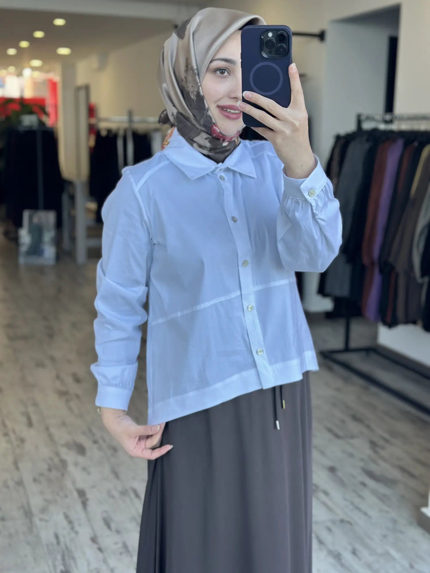 Almarwah Asimetrik Kesim Poplin Gömlek 101018