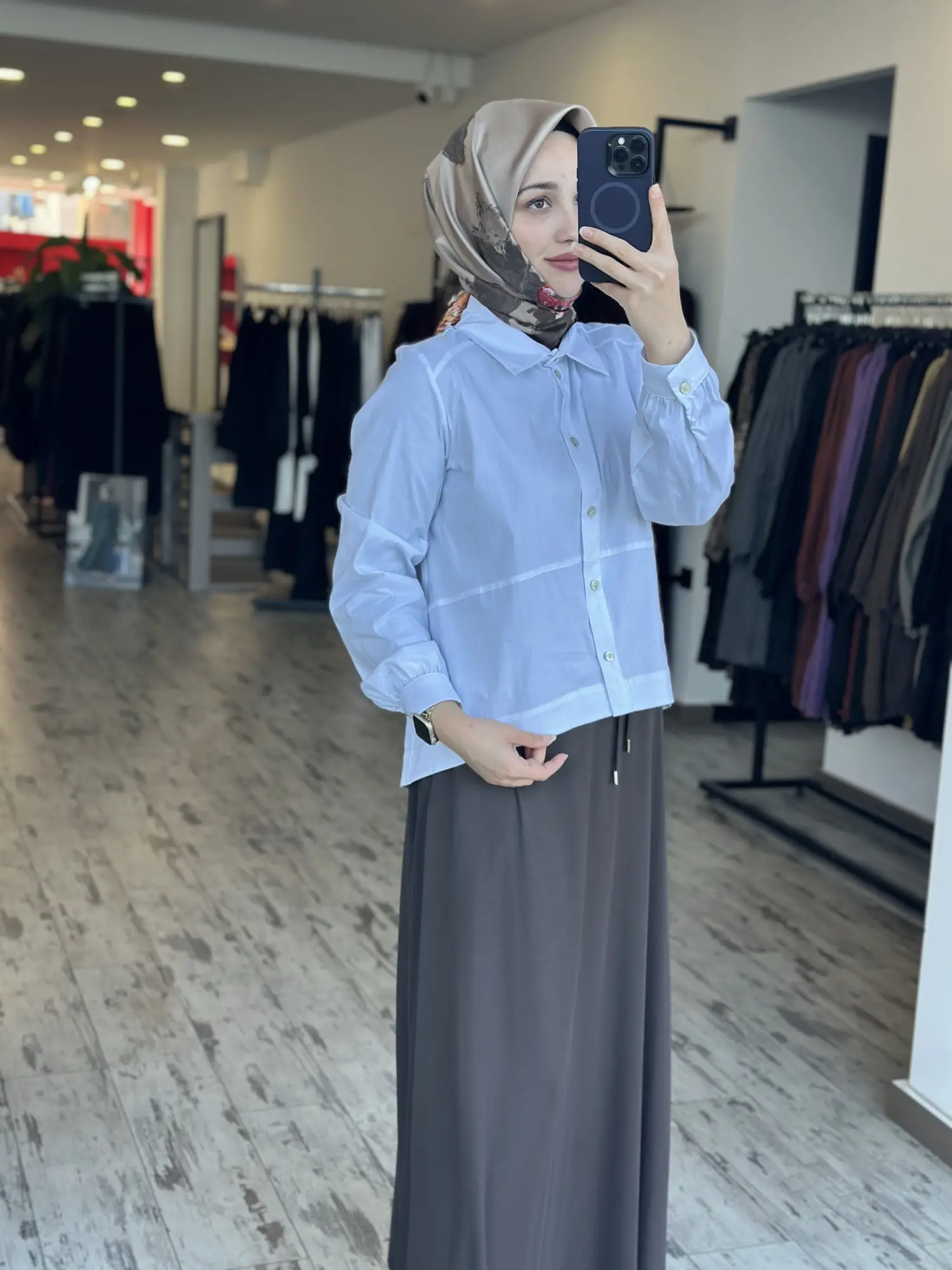 Almarwah Asimetrik Kesim Poplin Gömlek 101018