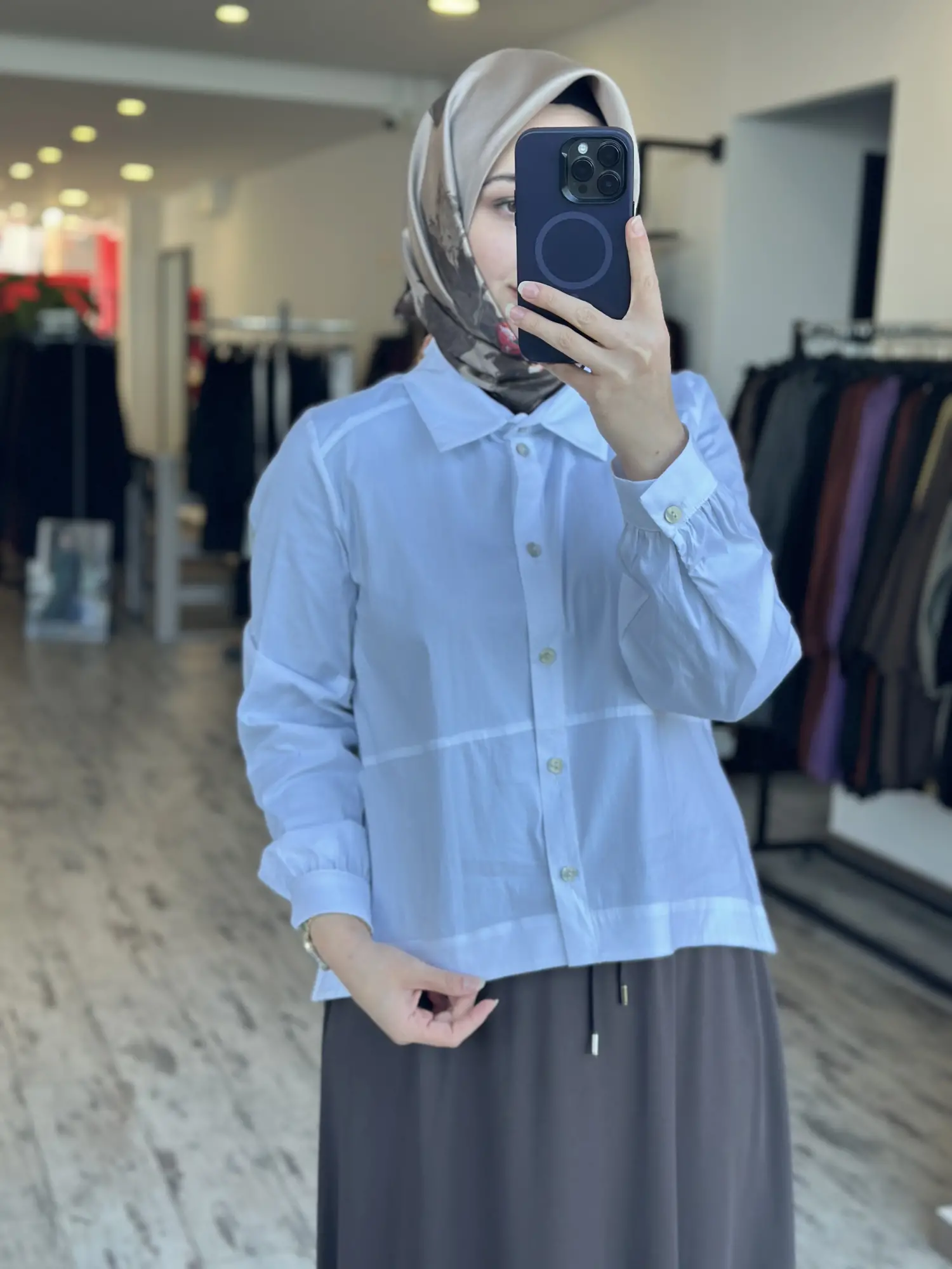 Almarwah Asimetrik Kesim Poplin Gömlek 101018