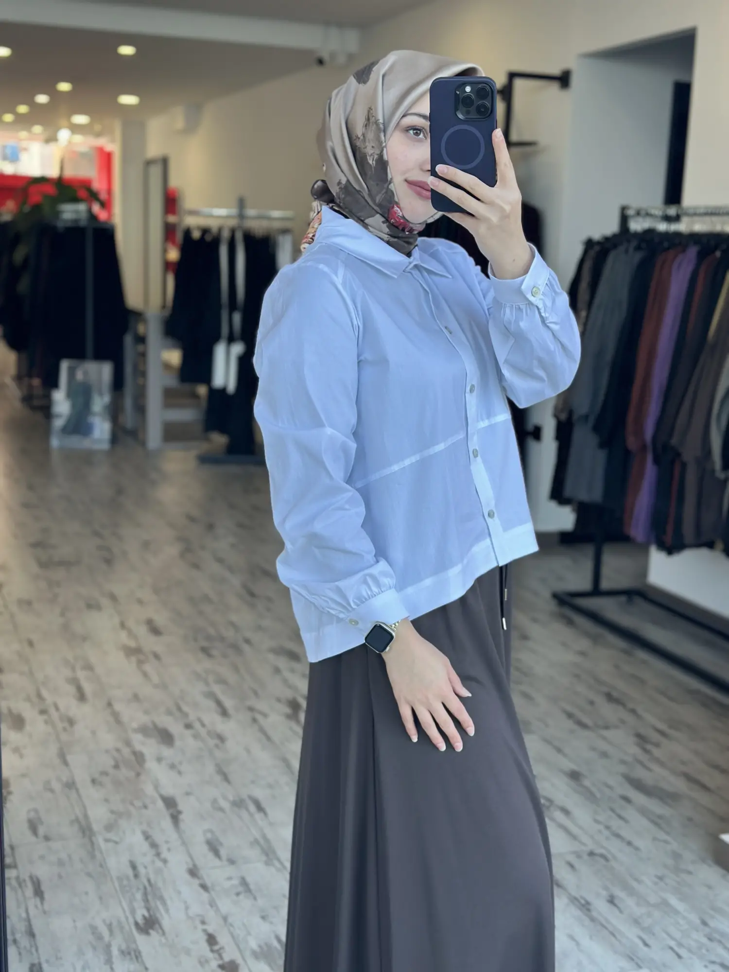 Almarwah Asimetrik Kesim Poplin Gömlek 101018