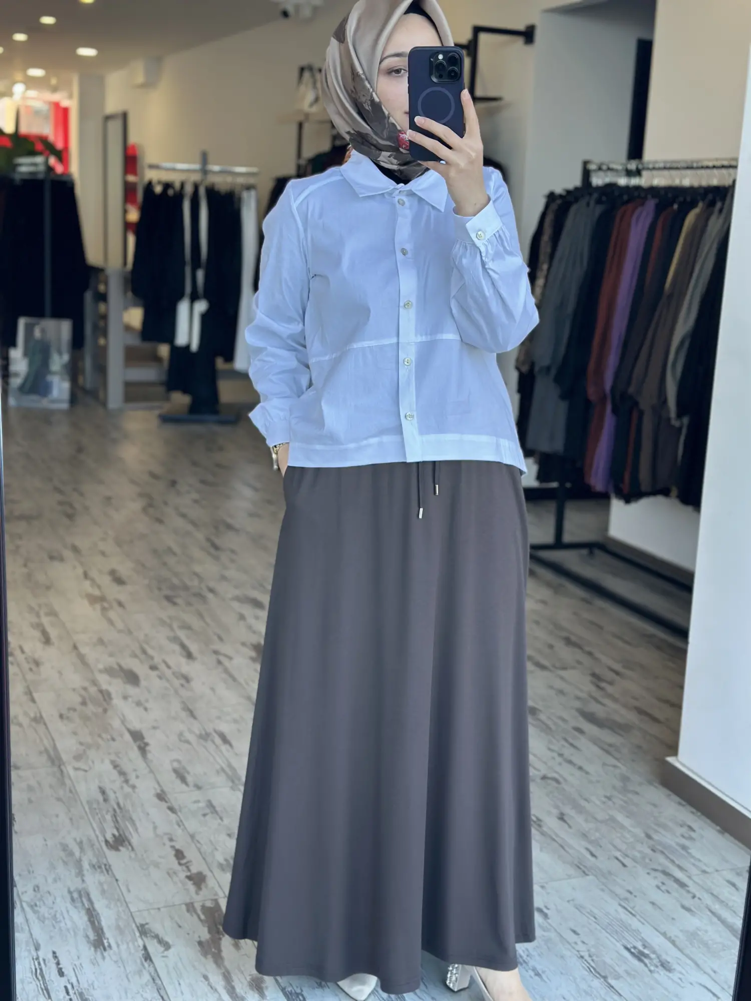 Almarwah Asimetrik Kesim Poplin Gömlek 101018