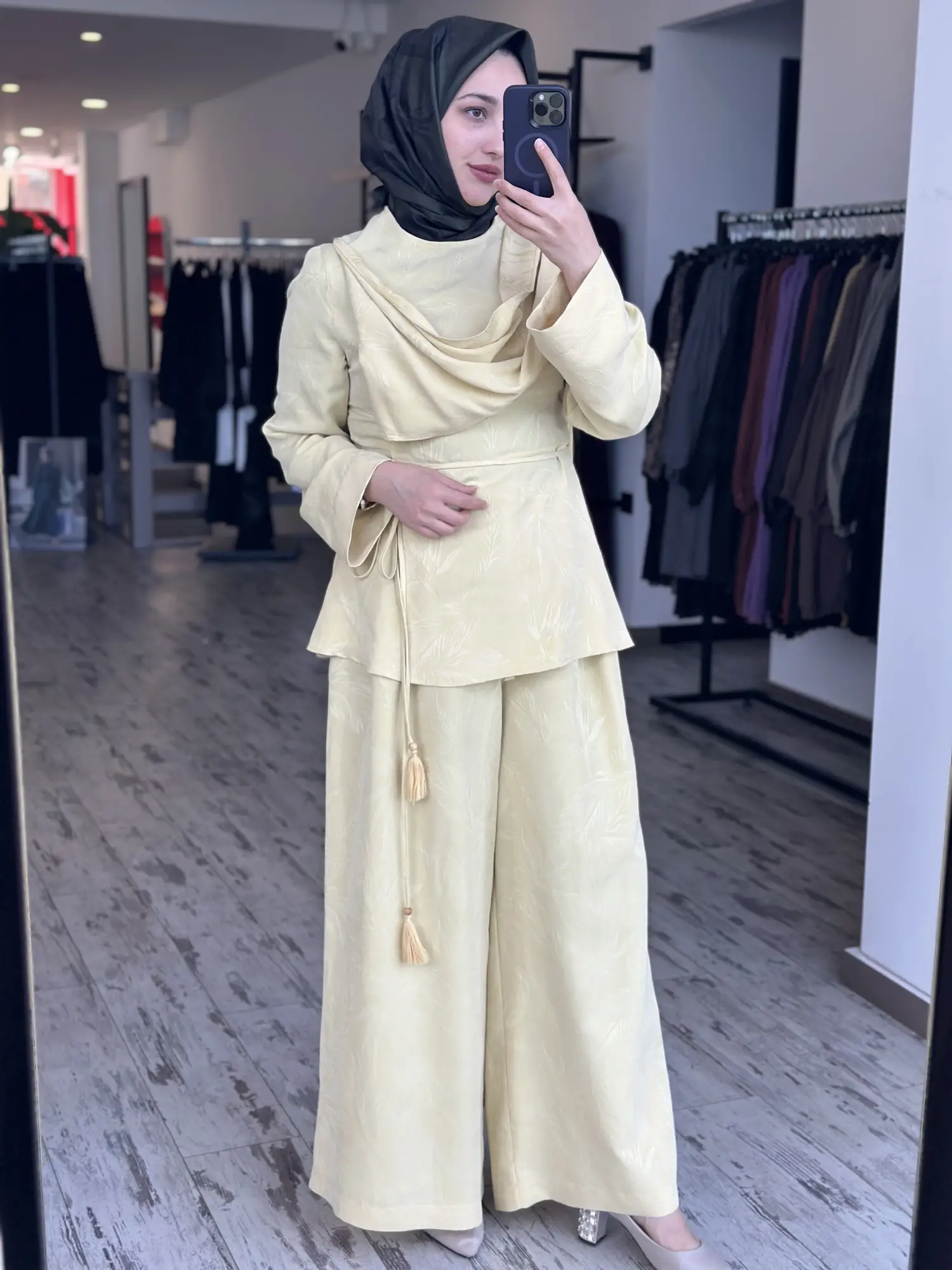 Kayra Degaje Kapamalı Bluz Etek/Pantolon Takım KA16080