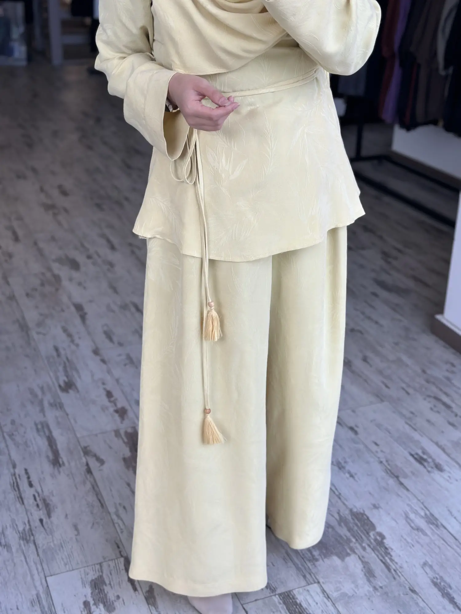 Kayra Degaje Kapamalı Bluz Etek/Pantolon Takım KA16080