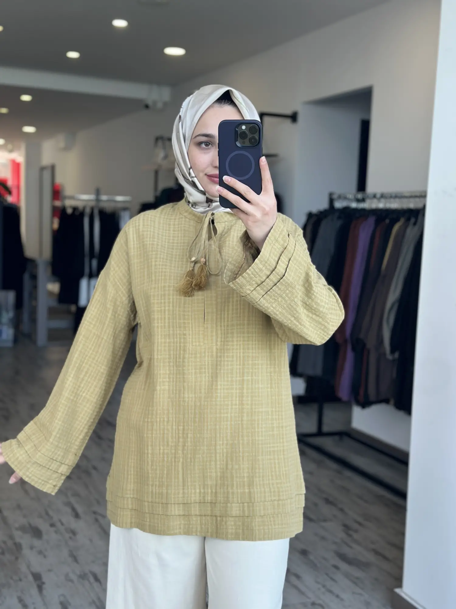 Kayra Dokulu Patlı Rahat Tunik KA21193