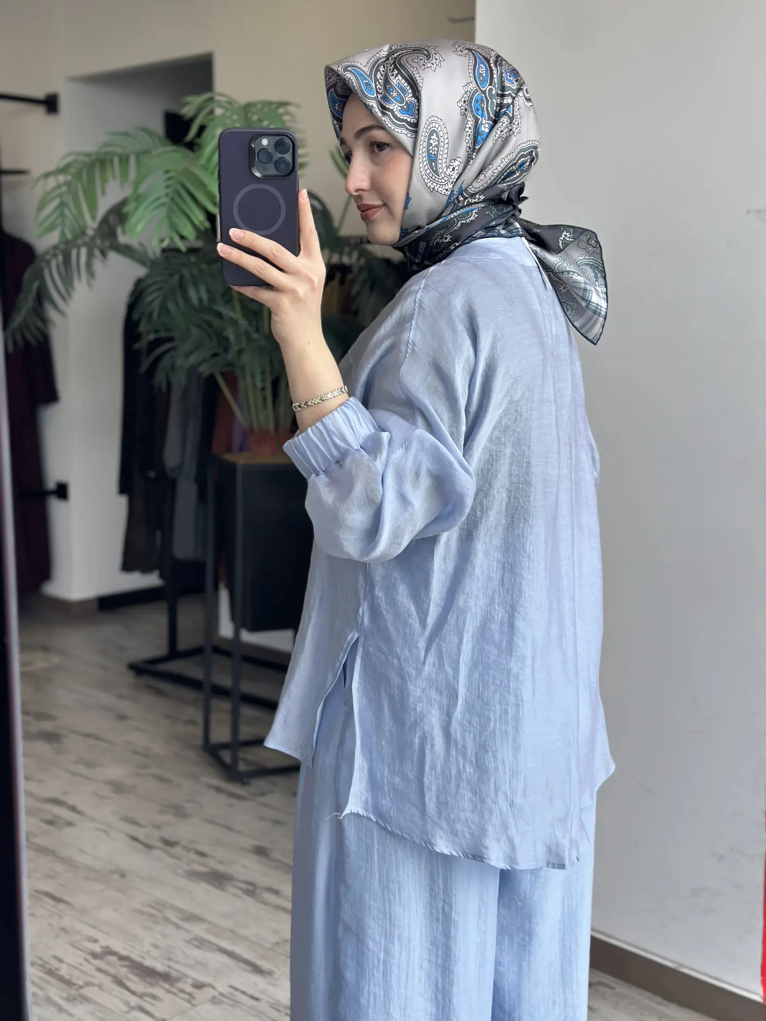 Almarwah Kolları Büzgülü Düğmeli Tencel Ceket 405024