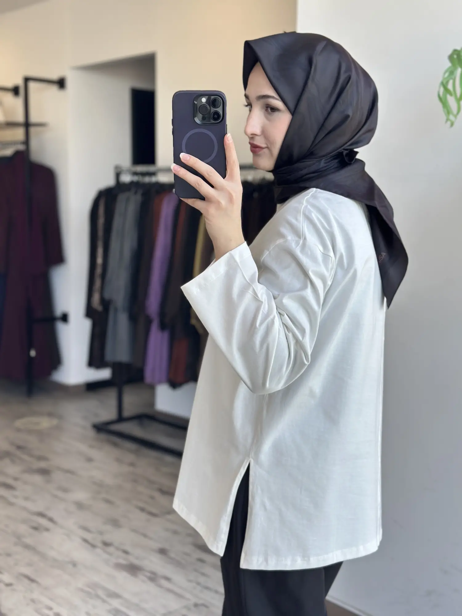 QooQ Store Nakışlı Basic Coton Penye Sweat 26SS216