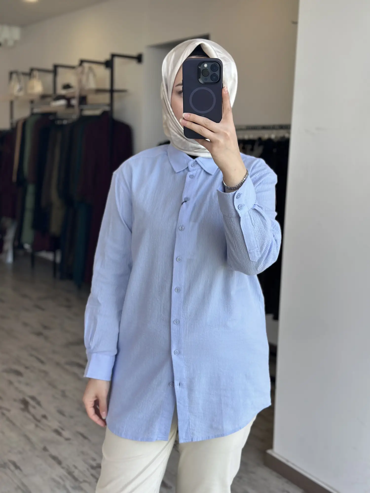 Kayra Müslin Basic Gömlek KA21121