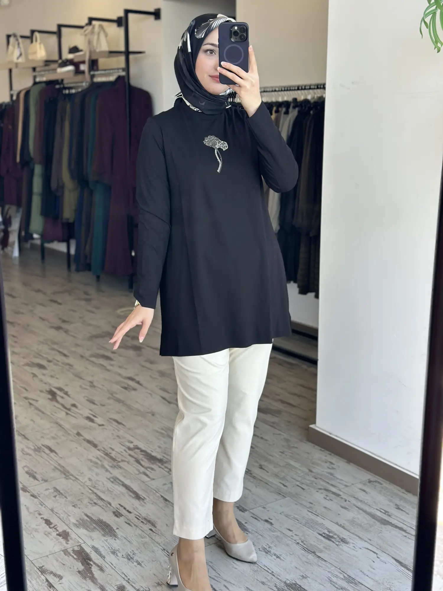 Kayra Beli Lastikli Havuç Paça Pamuklu Pantolon KA19095