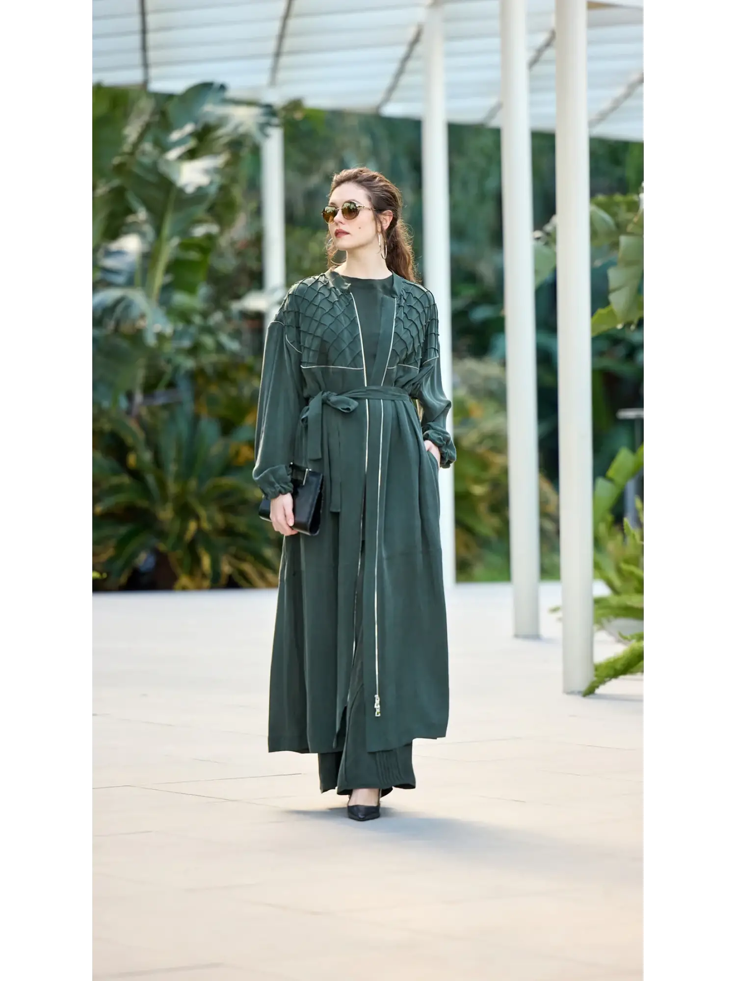 Misswhence Dikiş ve Fermuar Detaylı Cupra İpek Pardesü 39505