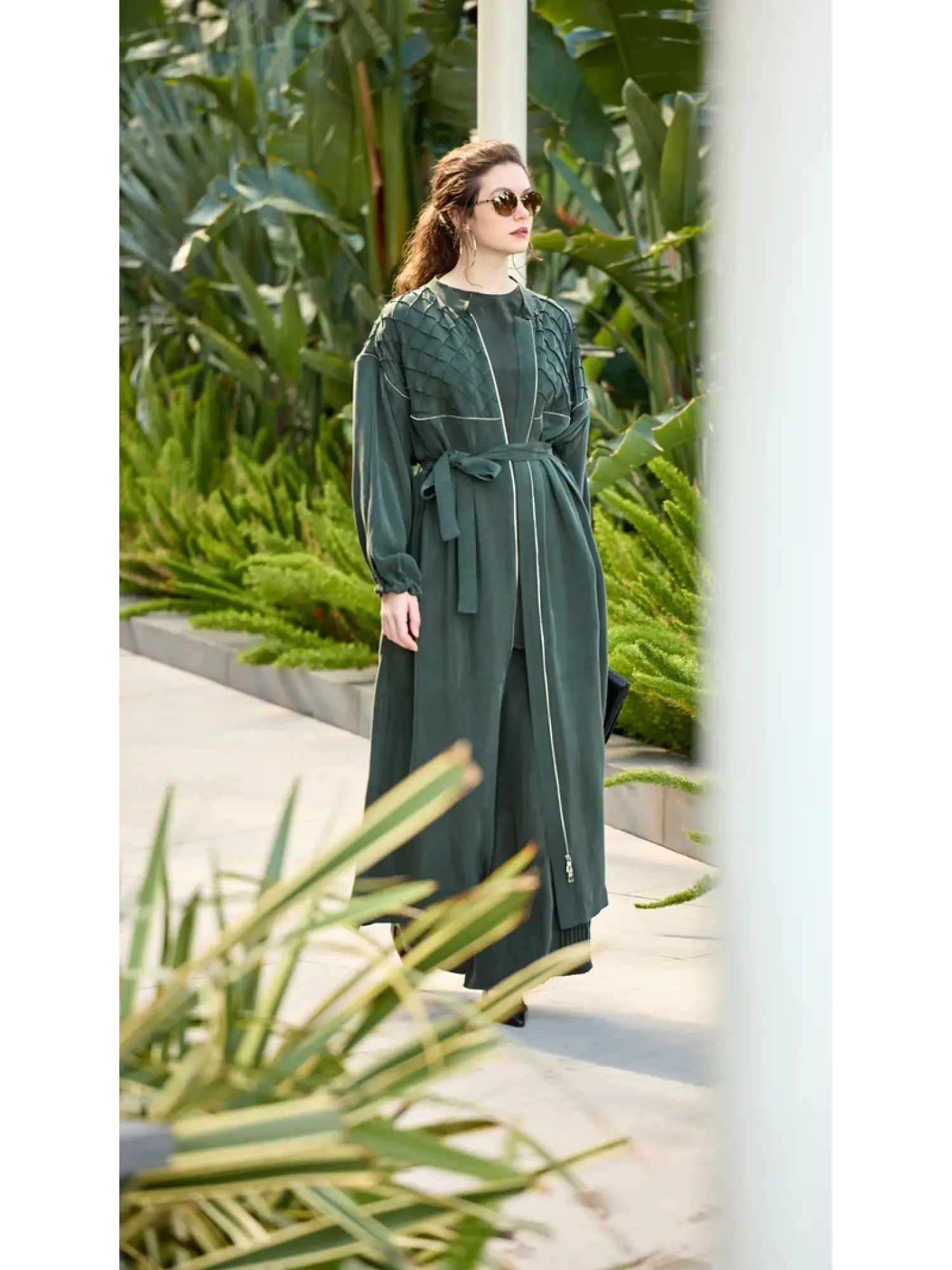 Misswhence Dikiş ve Fermuar Detaylı Cupra İpek Pardesü 39505