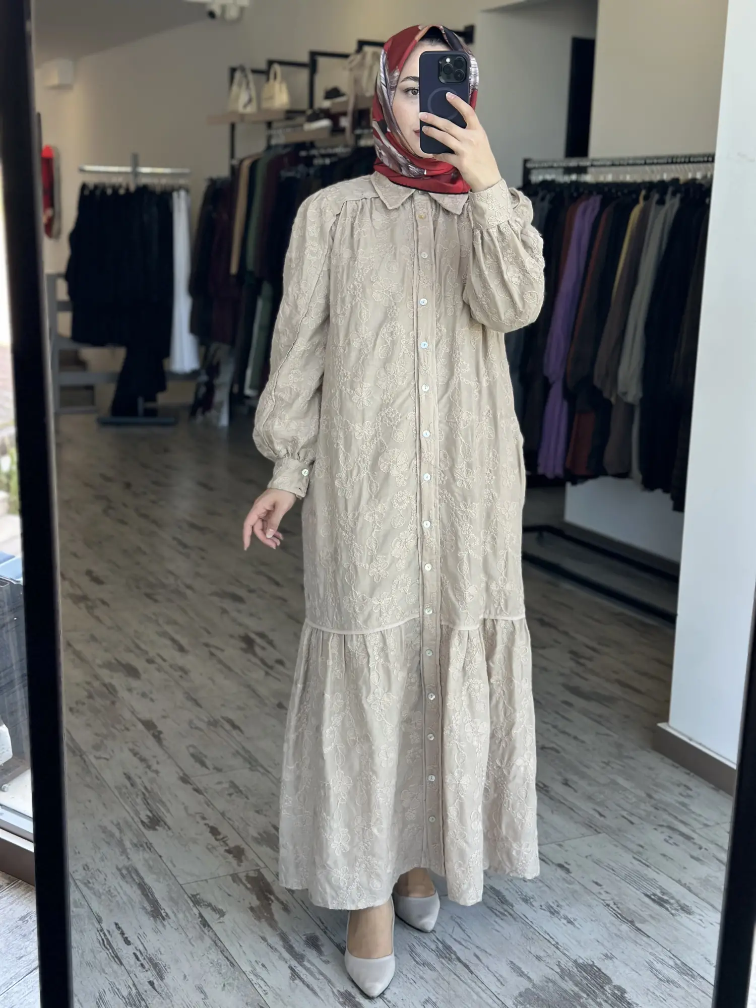 Clande Rahat Kesim Brod Gömlek Elbise