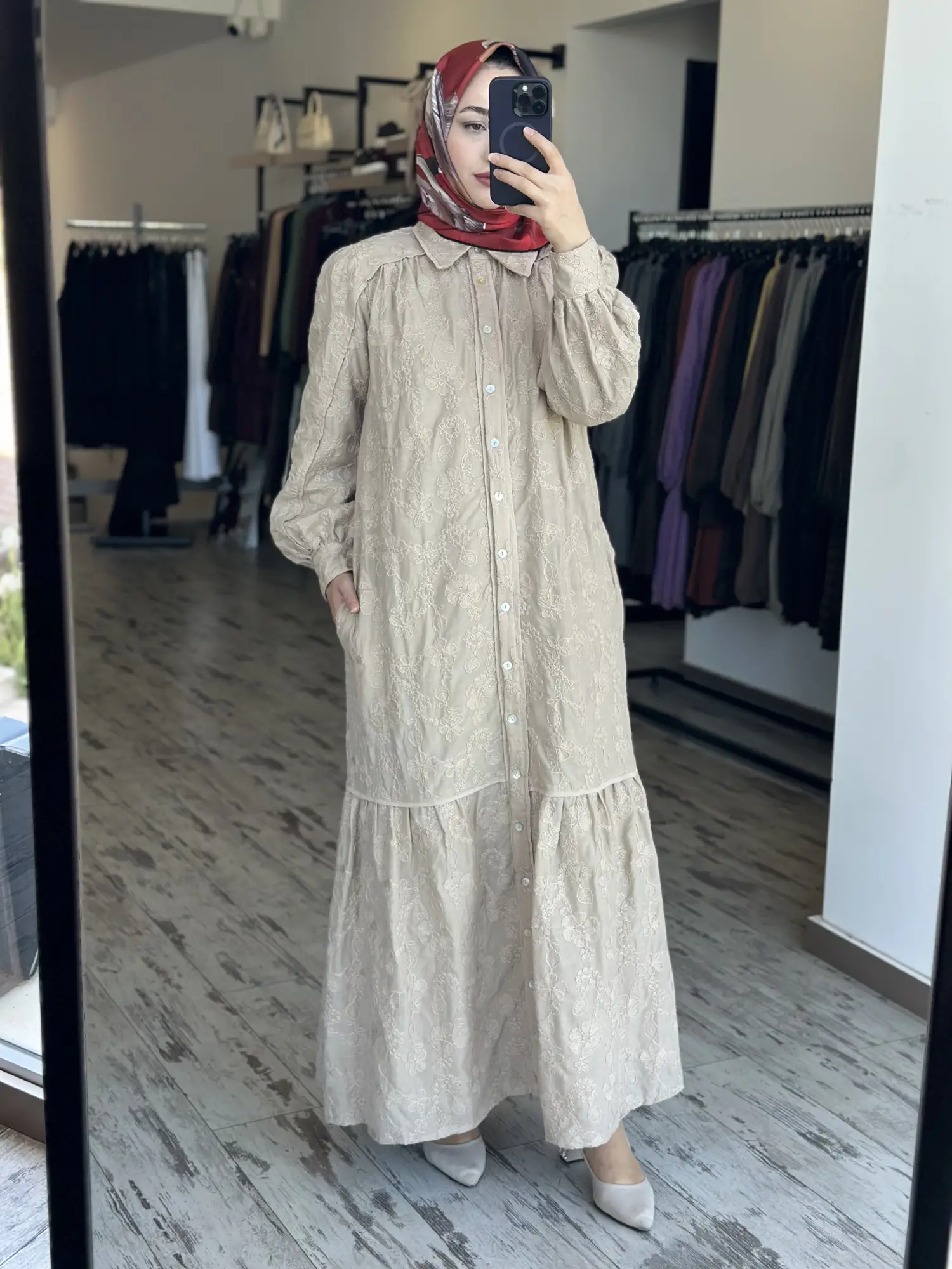 Clande Rahat Kesim Brod Gömlek Elbise