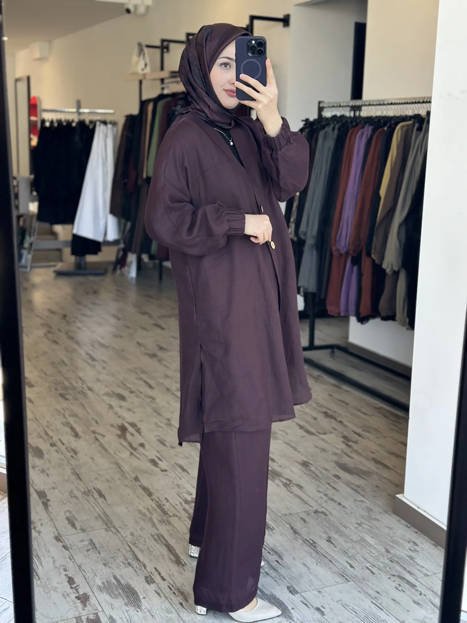 Almarwah Keten Geniş Paça Astarlı Pantolon 606124