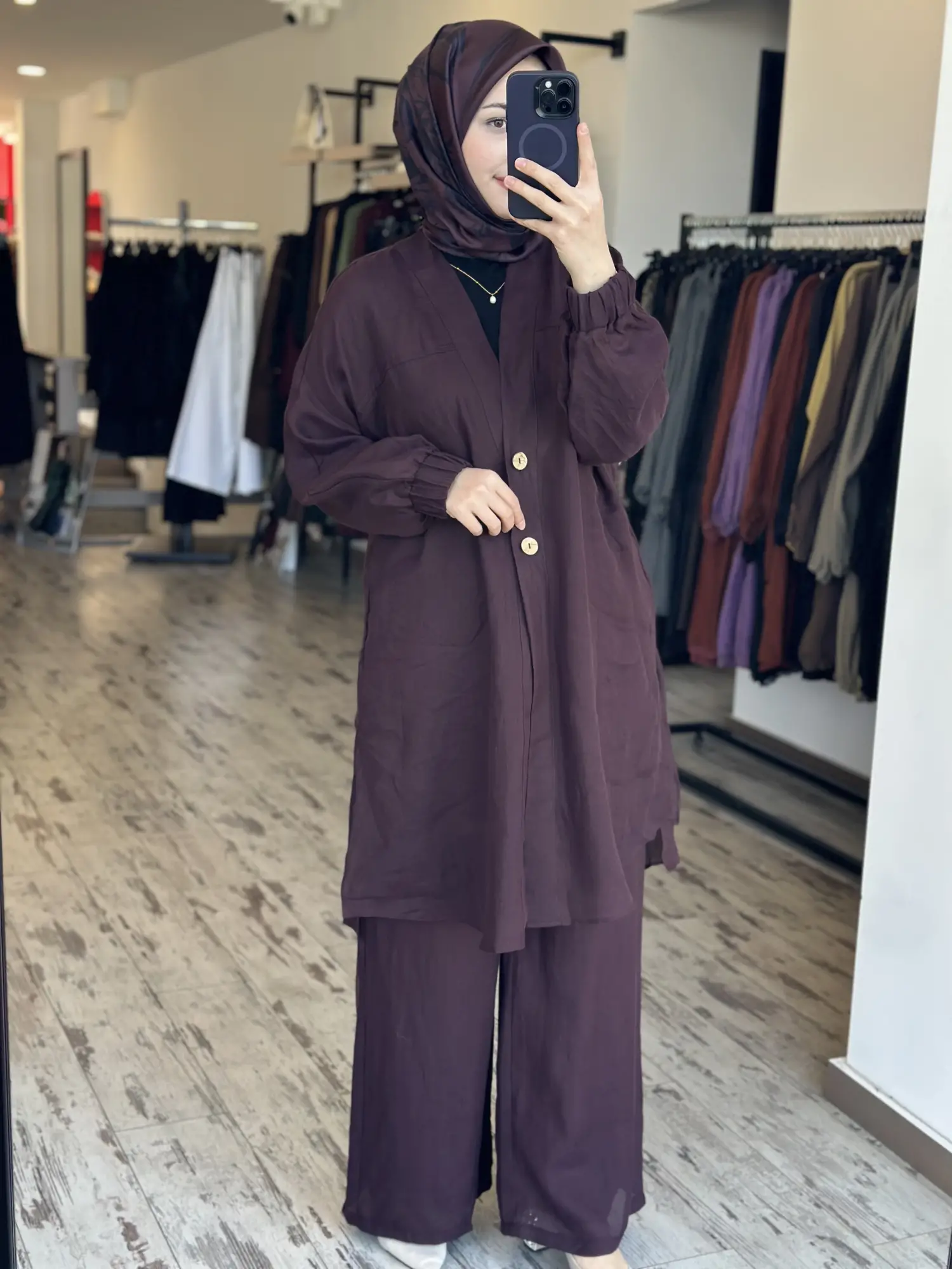 Almarwah Keten Geniş Paça Astarlı Pantolon 606124