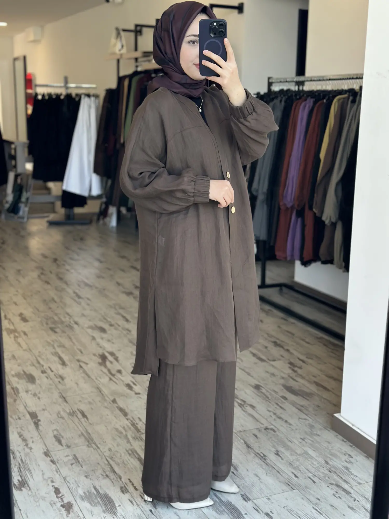 Almarwah Keten Geniş Paça Astarlı Pantolon 606124