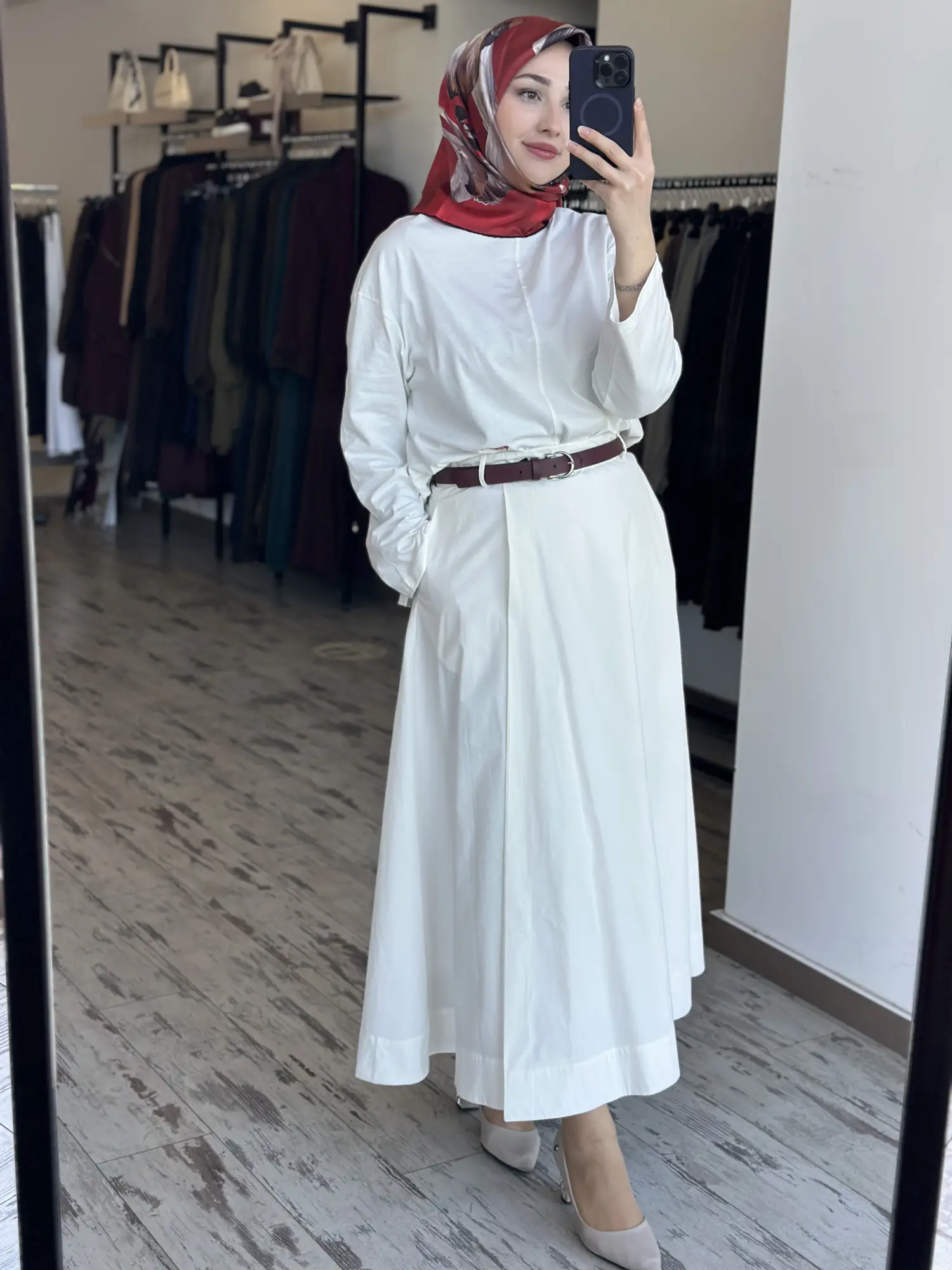 QooQ Store Cepli Poplin Numa Çan Etek 26SS510