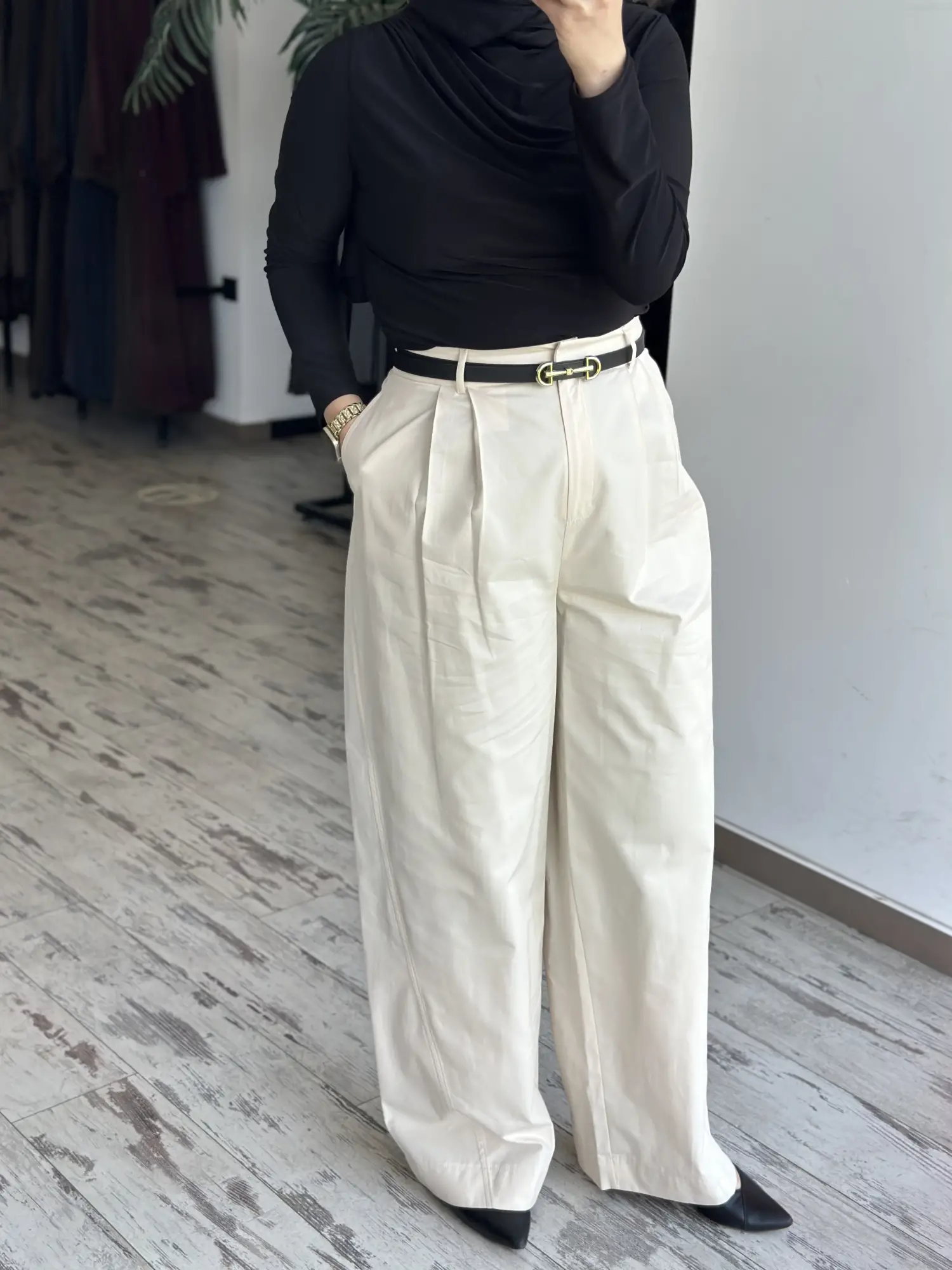 QooQ Store Cepli Pensli Poplin Pantolon 26SS308