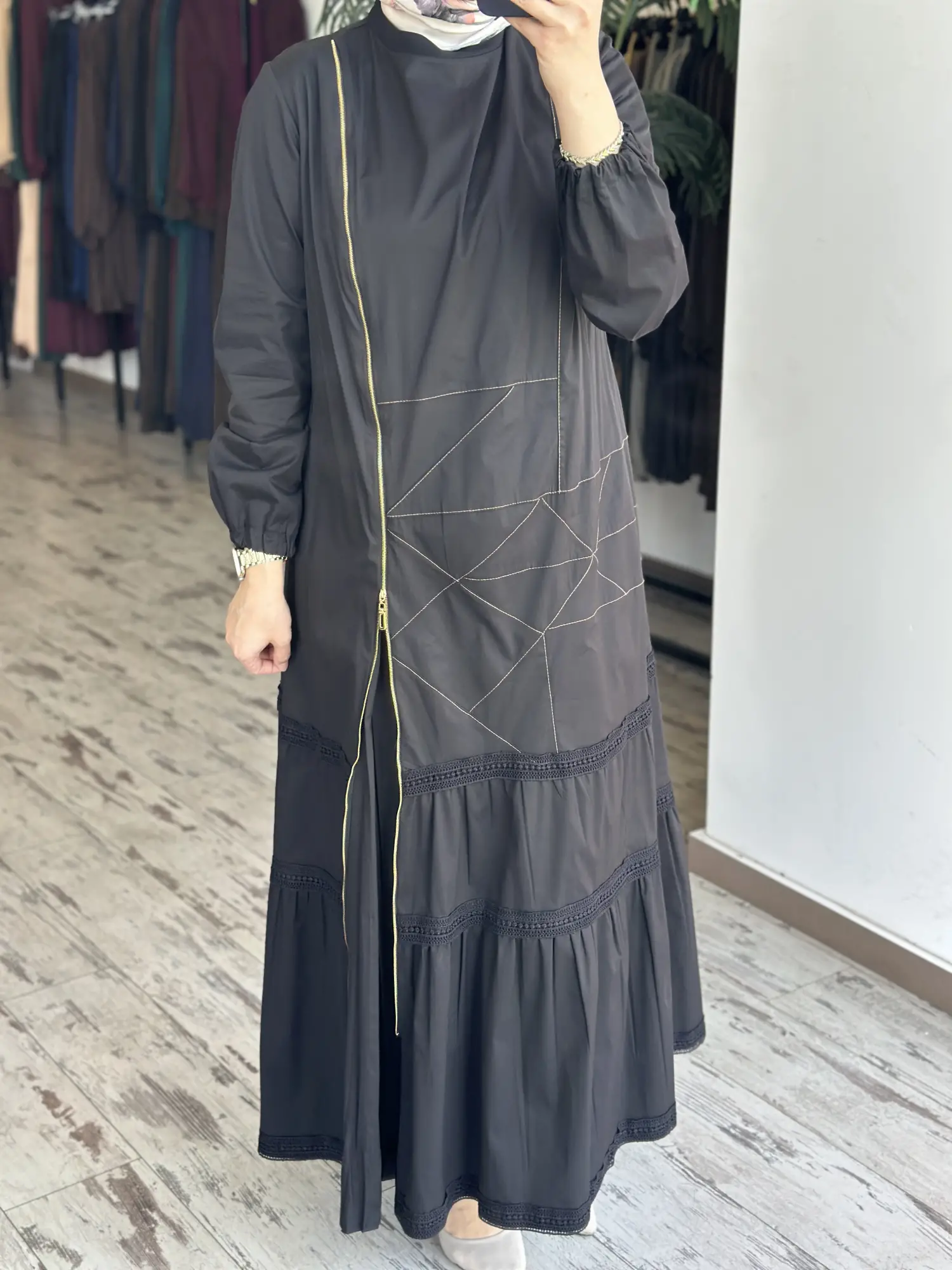 Misswhence Fermuarlı ve Spor Dikişli Elbise 39807