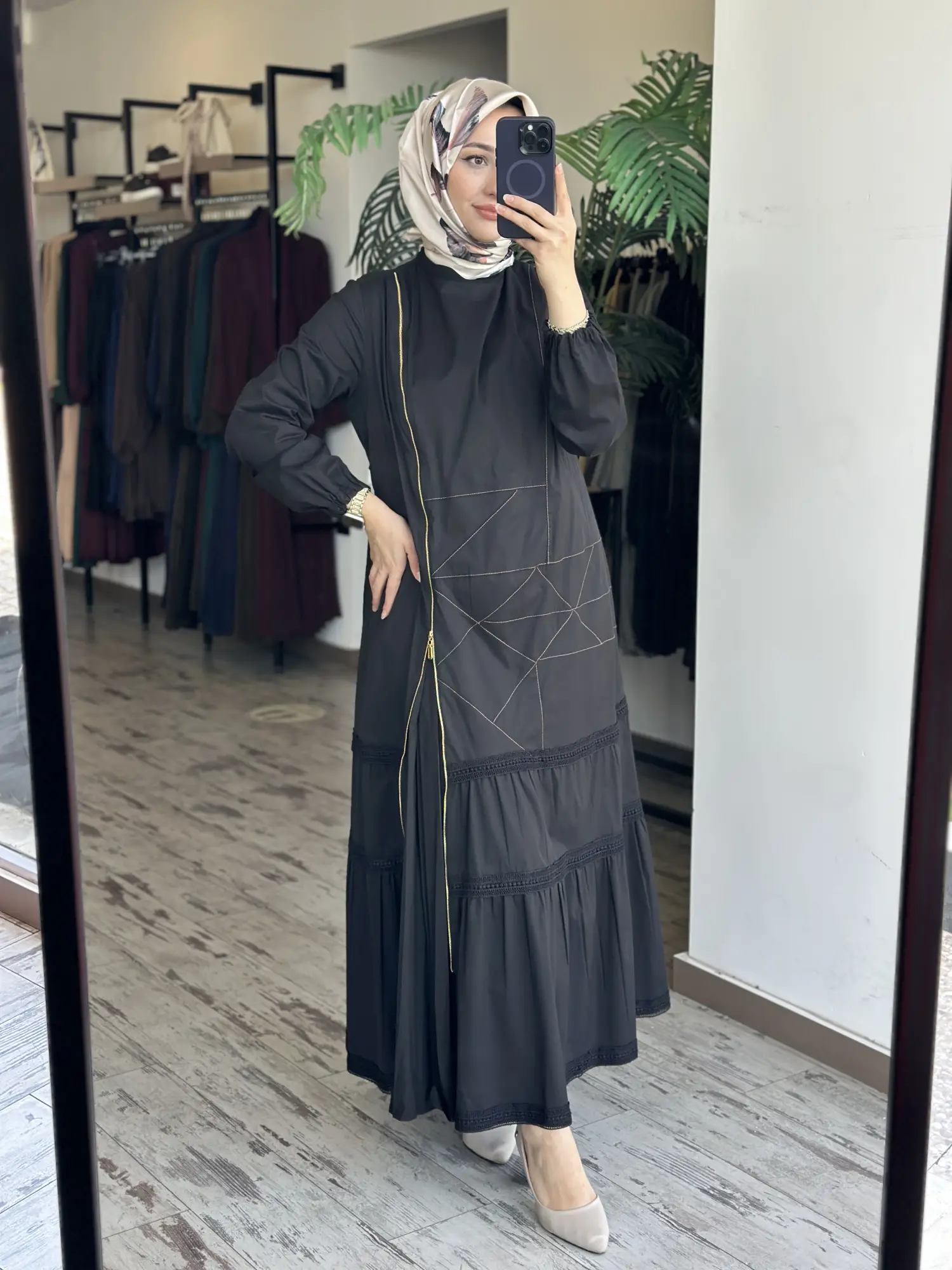 Misswhence Fermuarlı ve Spor Dikişli Elbise 39807