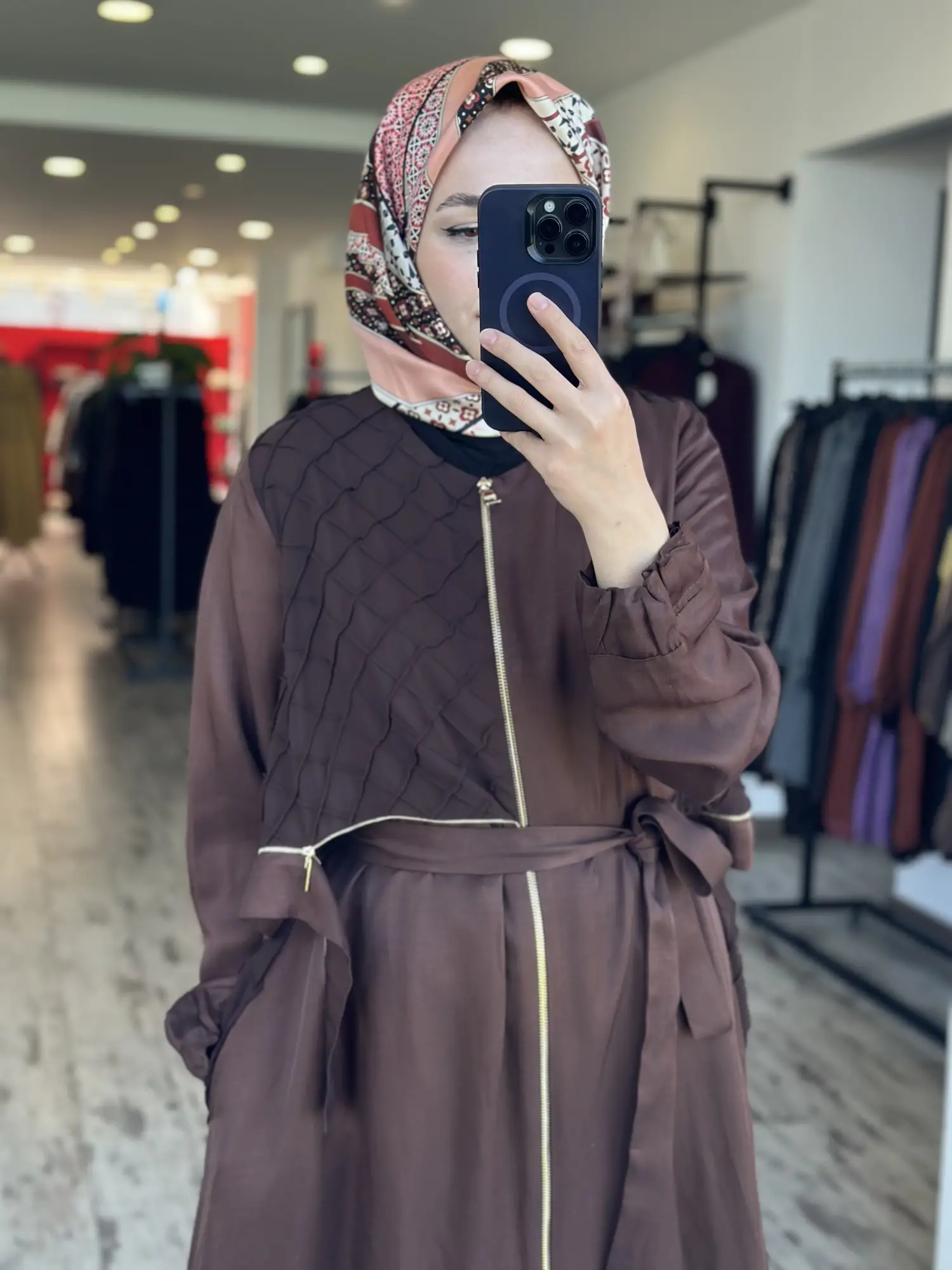 Misswhence Şifon Dikiş ve Rüzgarlık Detaylı Fermauarlı Chanel Keten Pardesü 39515