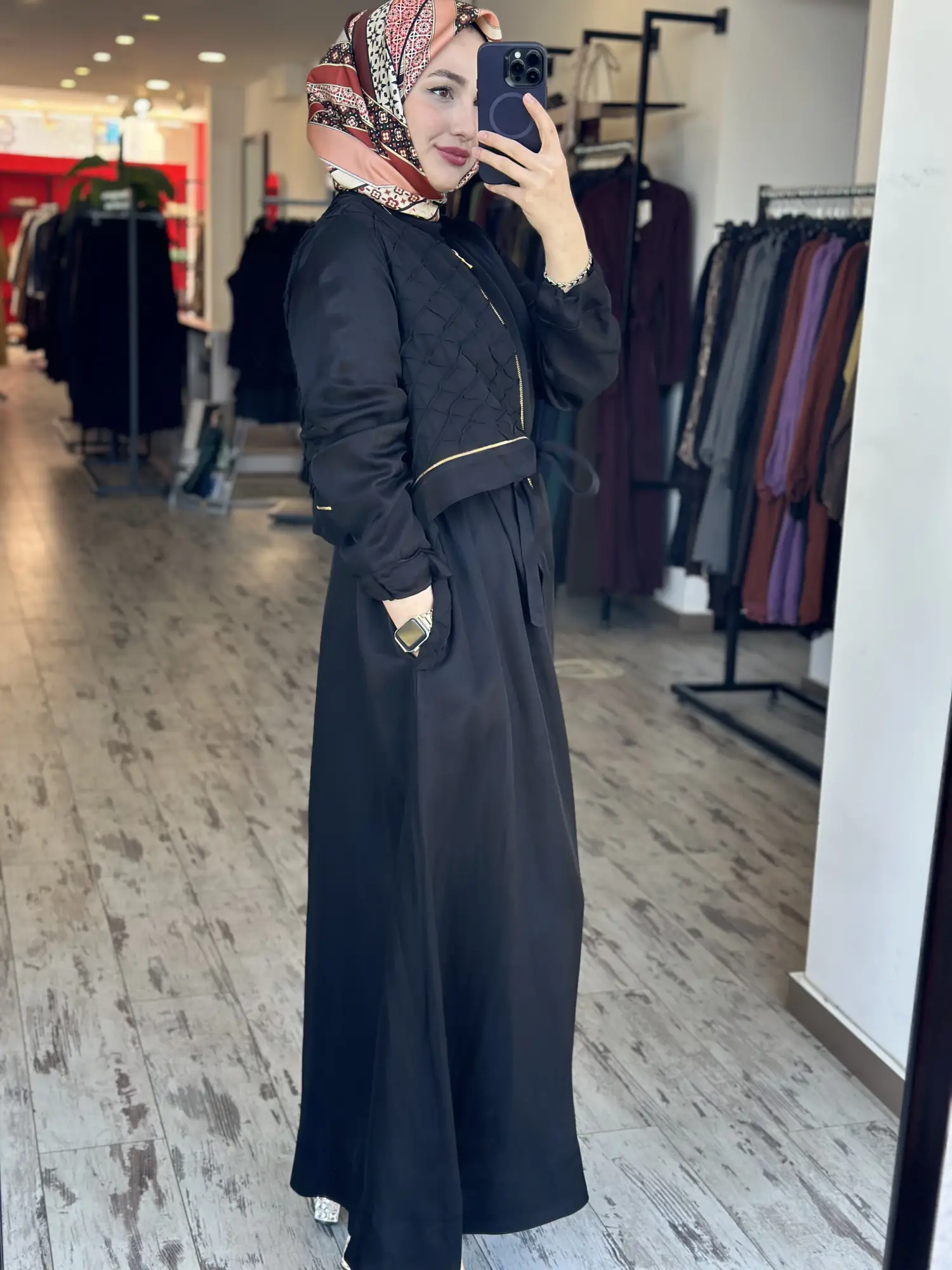 Misswhence Şifon Dikiş ve Rüzgarlık Detaylı Fermauarlı Chanel Keten Pardesü 39515