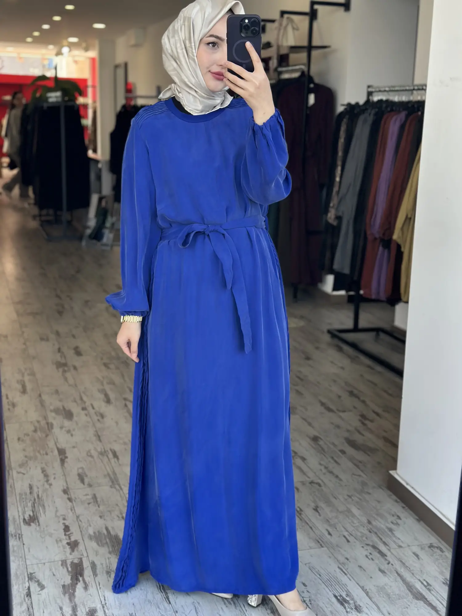 Misswhence Drape Detaylı Cupra İpek Elbise 39833