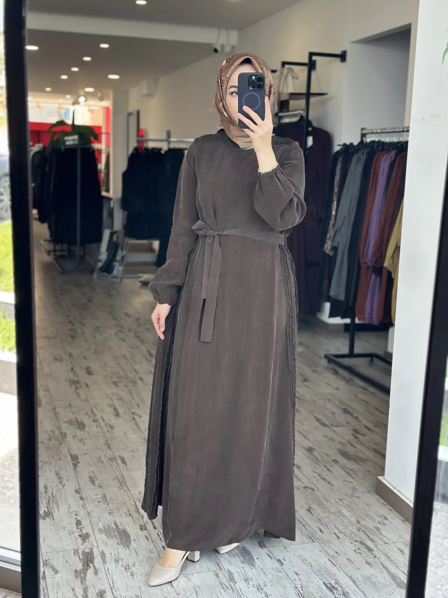 Misswhence Drape Detaylı Cupra İpek Elbise 39833