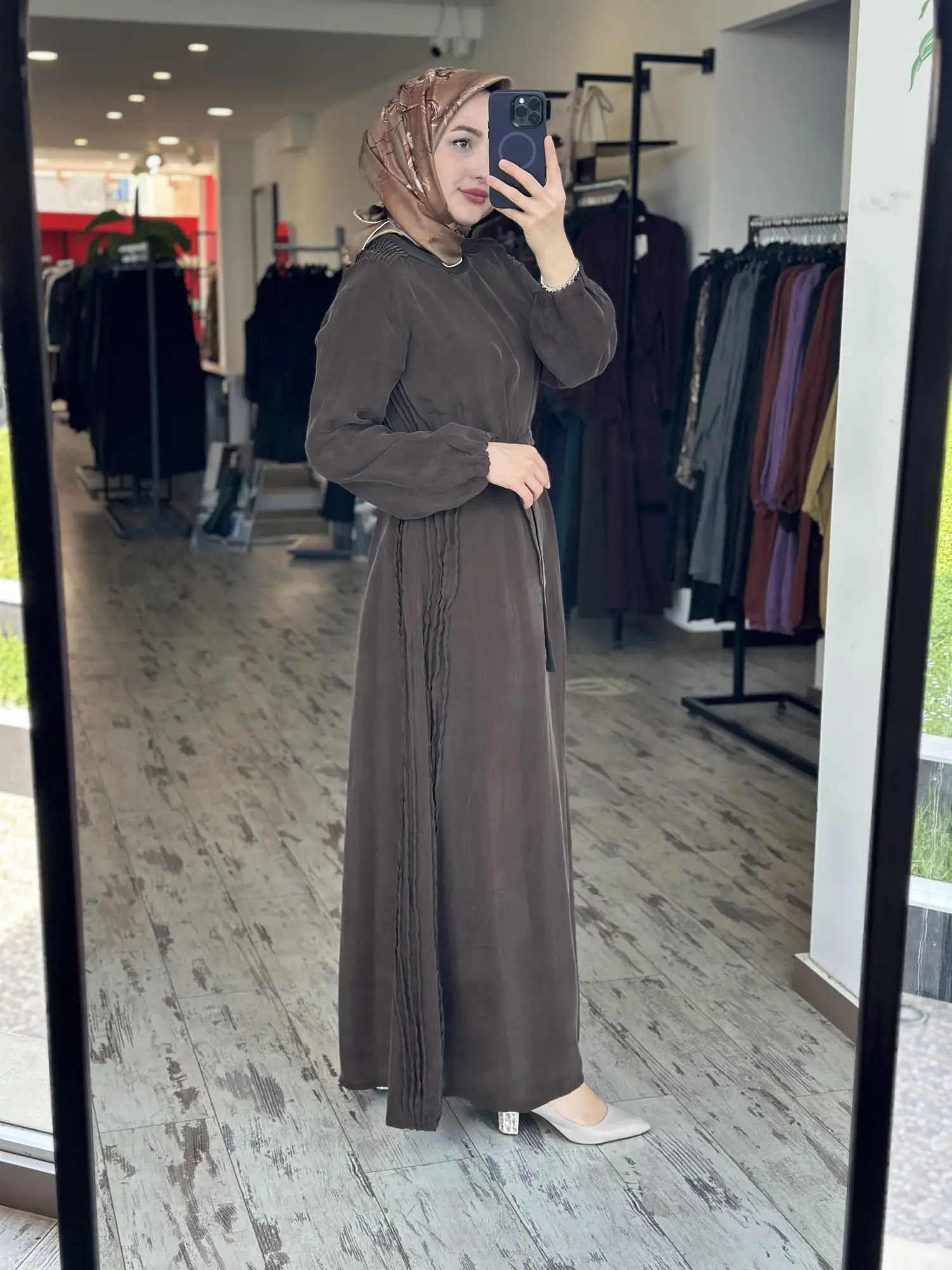 Misswhence Drape Detaylı Cupra İpek Elbise 39833