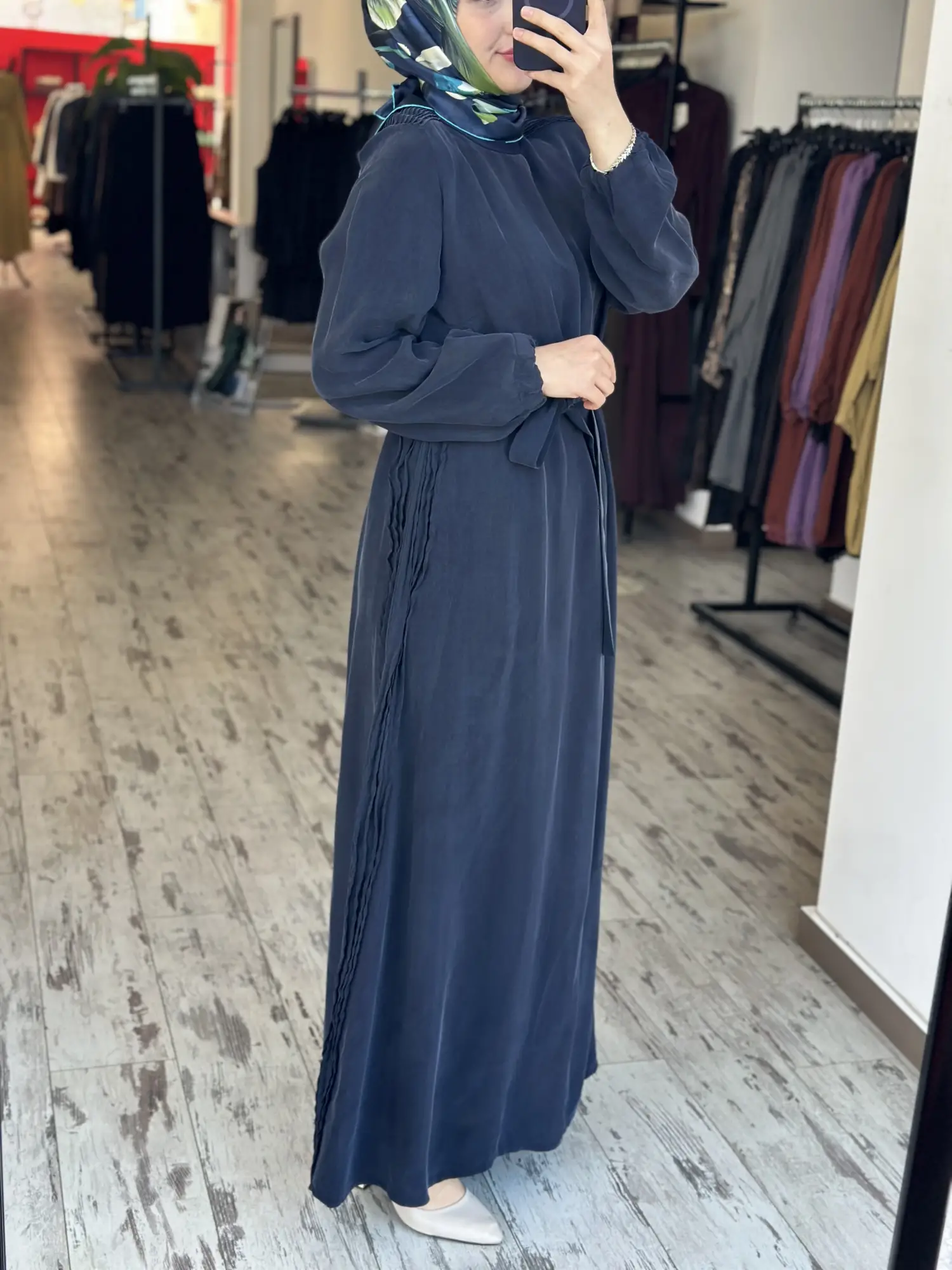 Misswhence Drape Detaylı Cupra İpek Elbise 39833