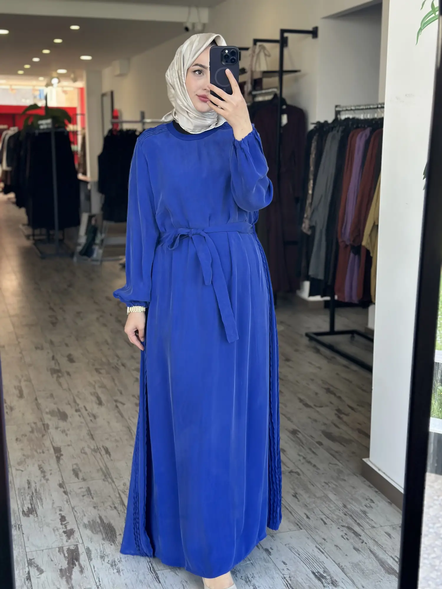 Misswhence Drape Detaylı Cupra İpek Elbise 39833
