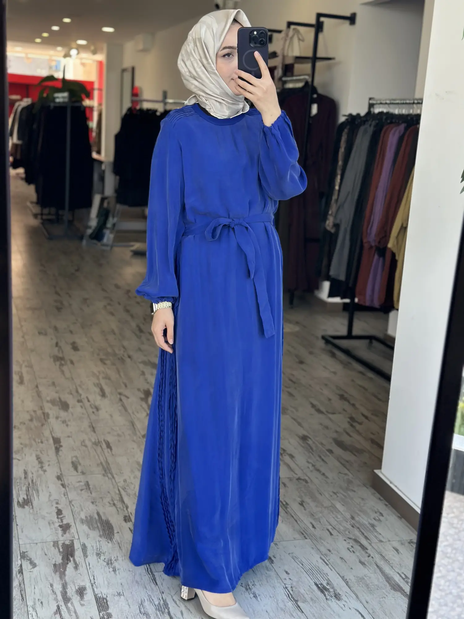 Misswhence Drape Detaylı Cupra İpek Elbise 39833