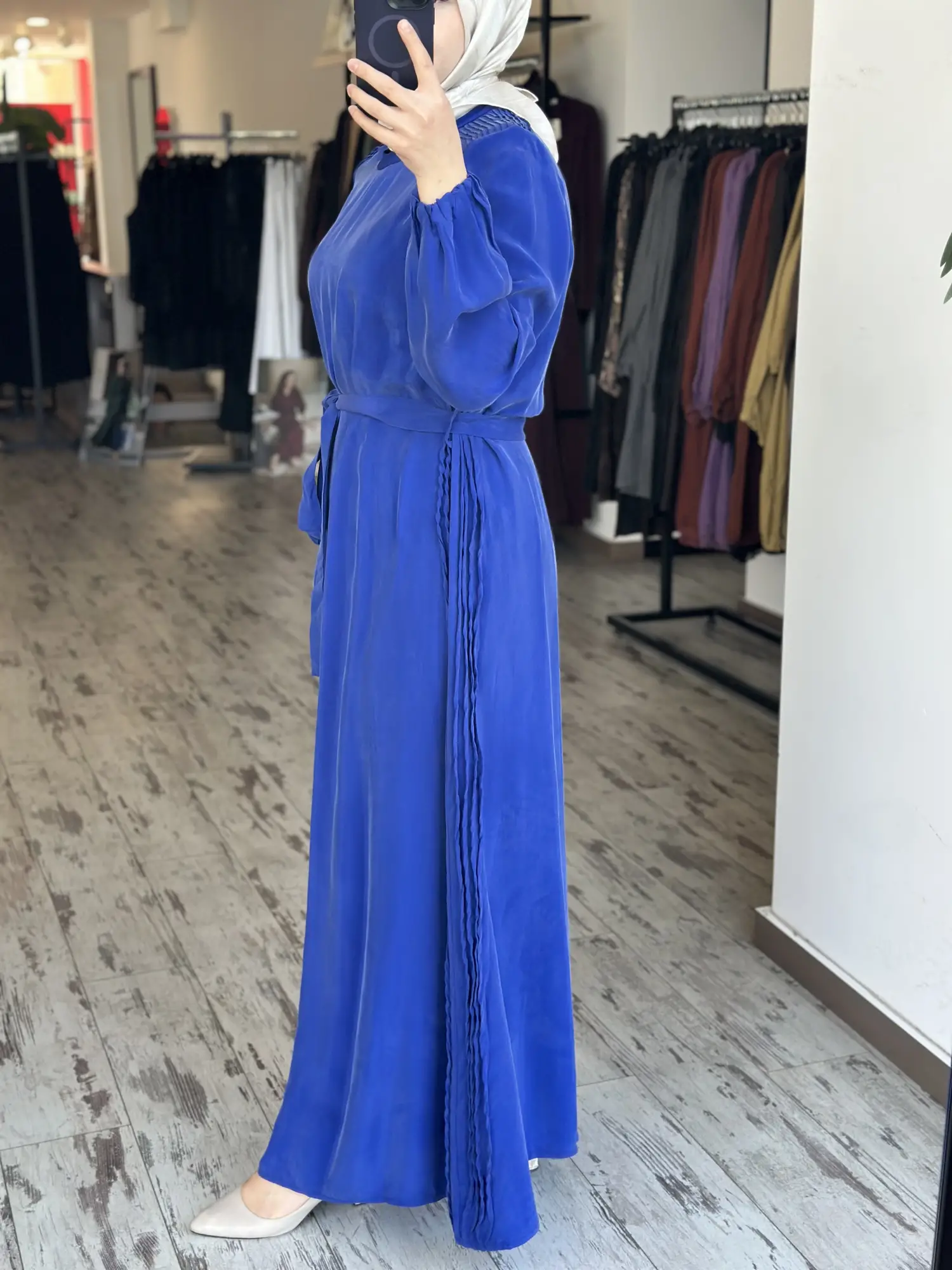 Misswhence Drape Detaylı Cupra İpek Elbise 39833