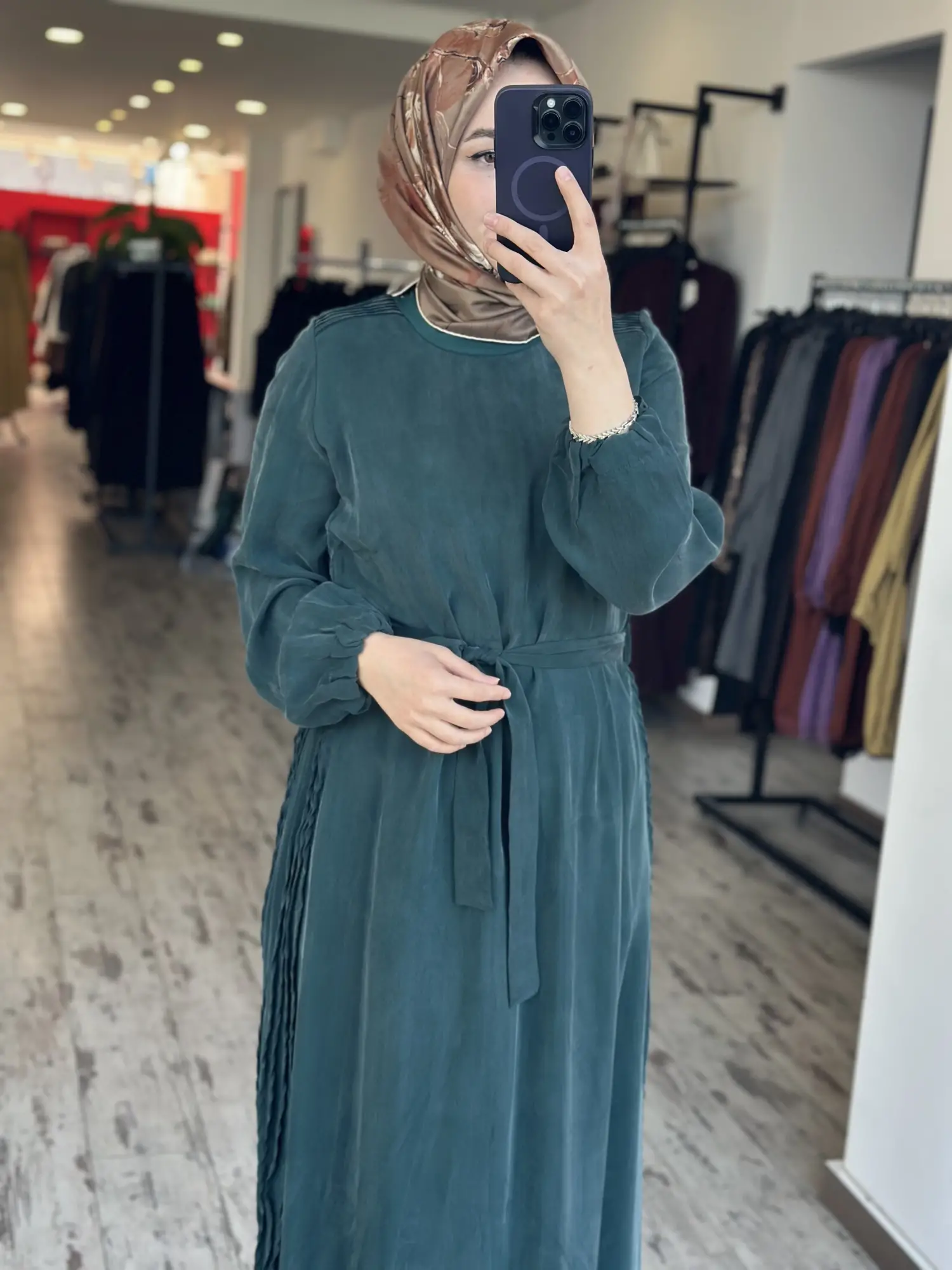 Misswhence Drape Detaylı Cupra İpek Elbise 39833