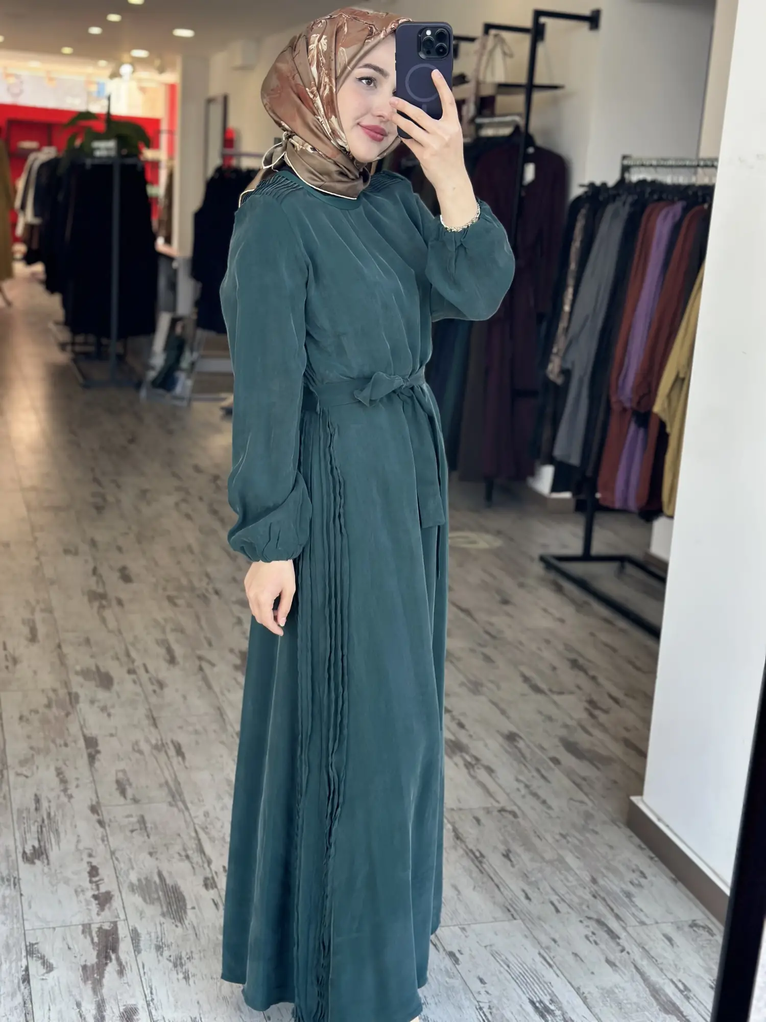 Misswhence Drape Detaylı Cupra İpek Elbise 39833