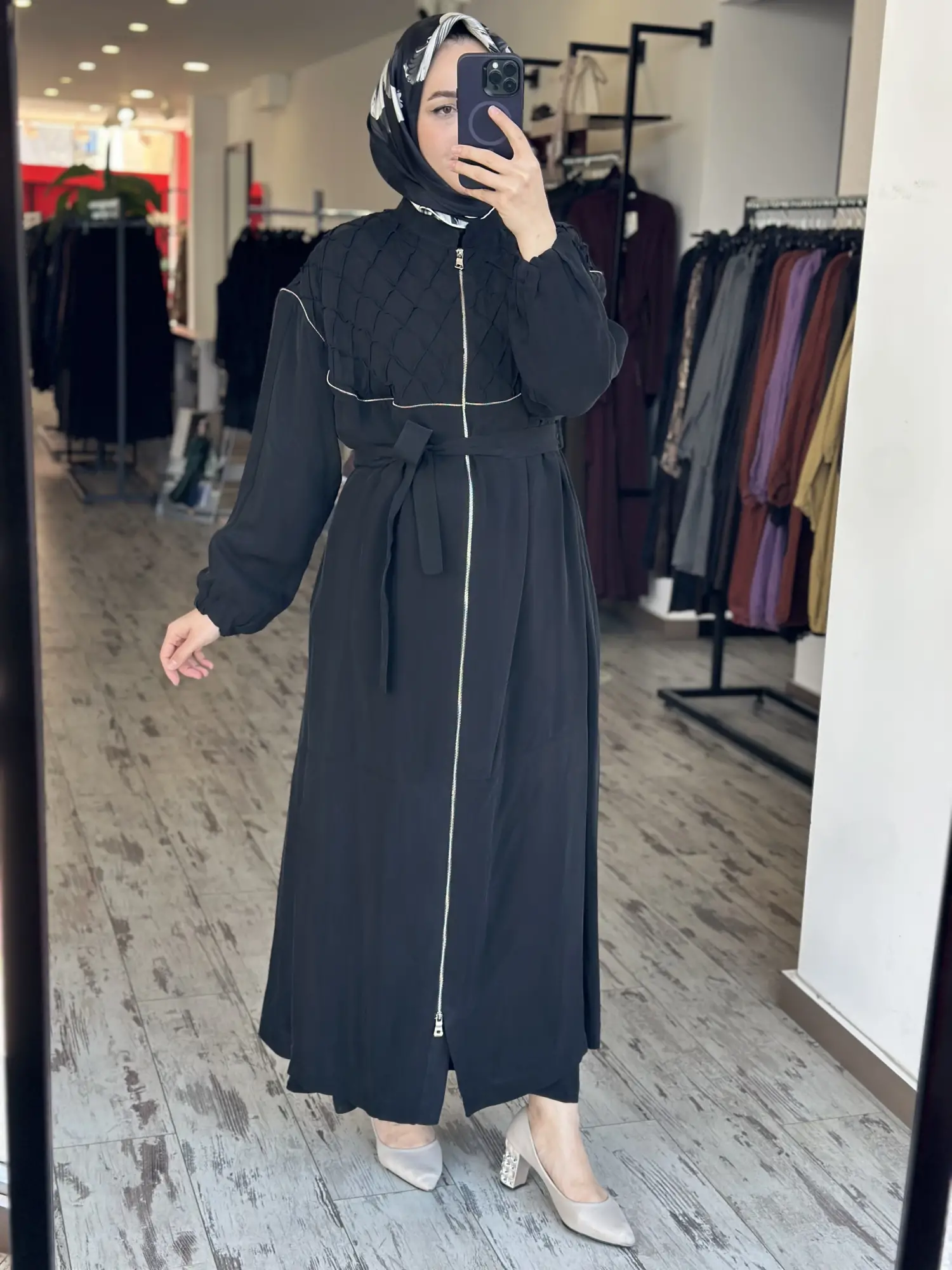 Misswhence Dikiş ve Fermuar Detaylı Cupra İpek Pardesü 39505