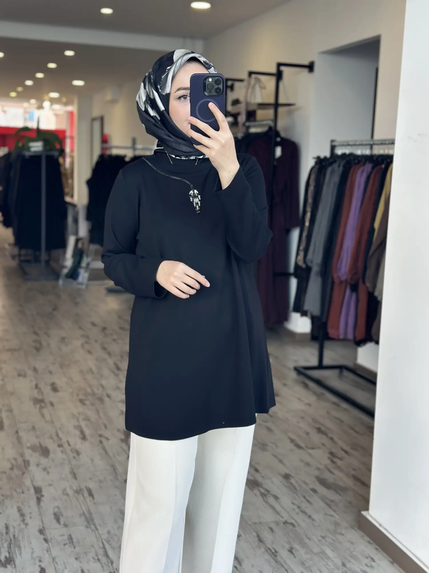 Vuu Uzun Kollu Taşlı Tunik