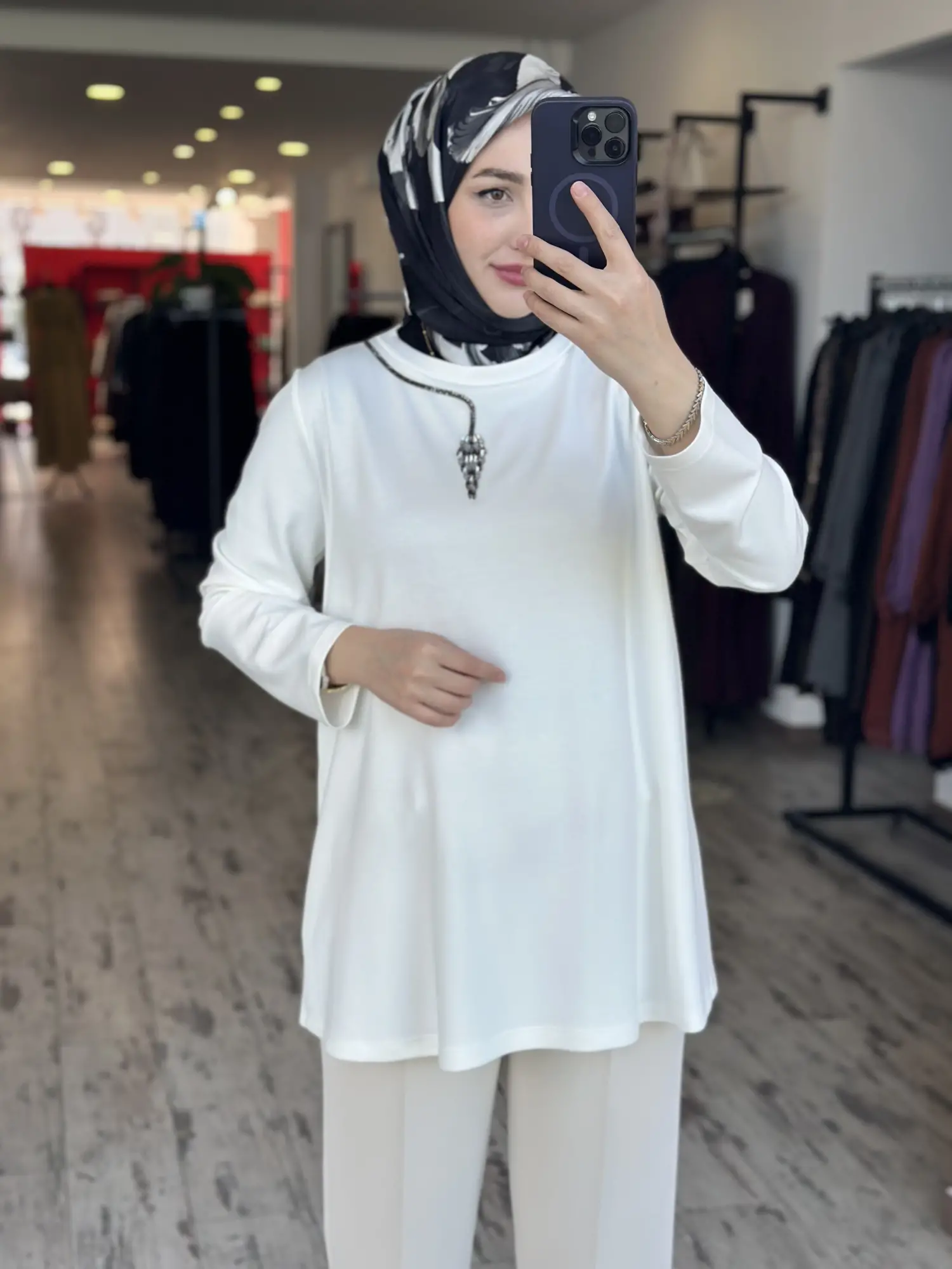 Vuu Uzun Kollu Taşlı Tunik