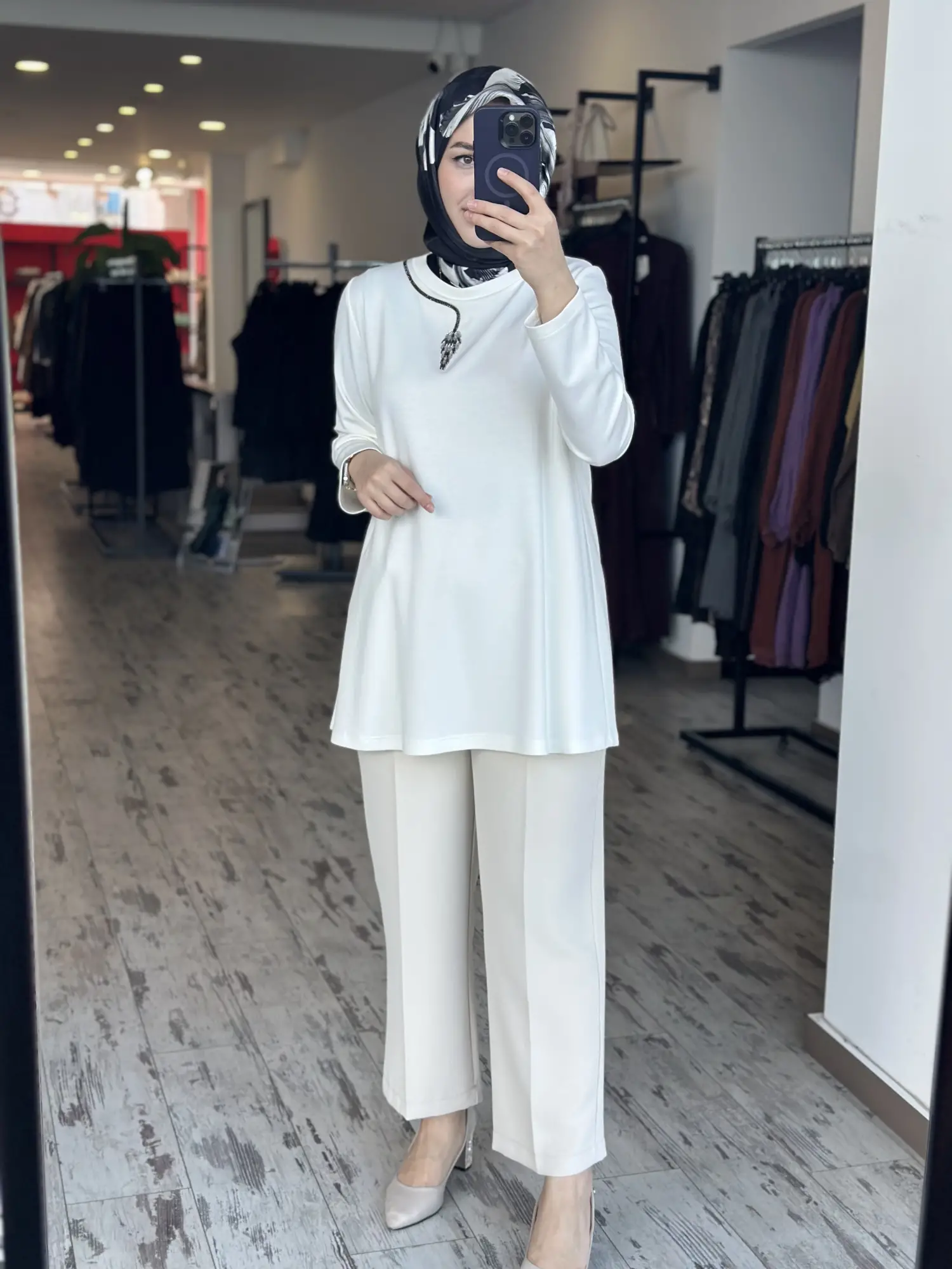 Vuu Uzun Kollu Taşlı Tunik