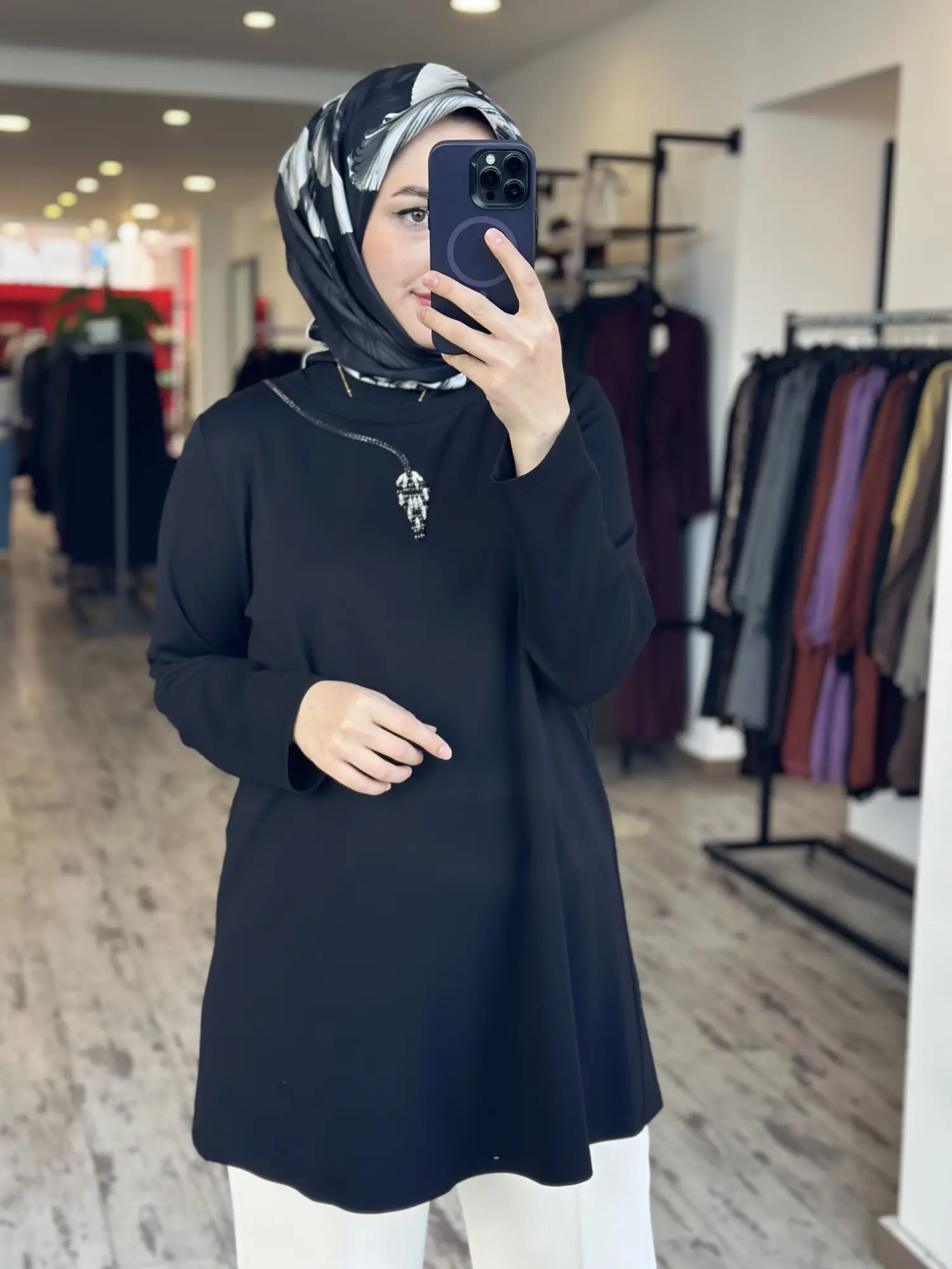 Vuu Uzun Kollu Taşlı Tunik