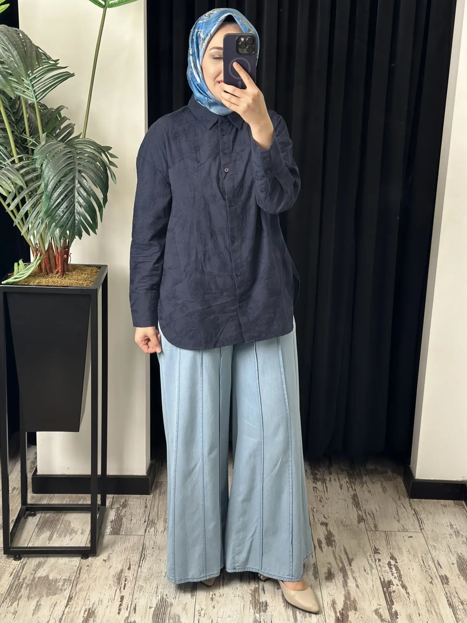 Kayra Nakış İşleme  Detaylı Gömlek KA11013