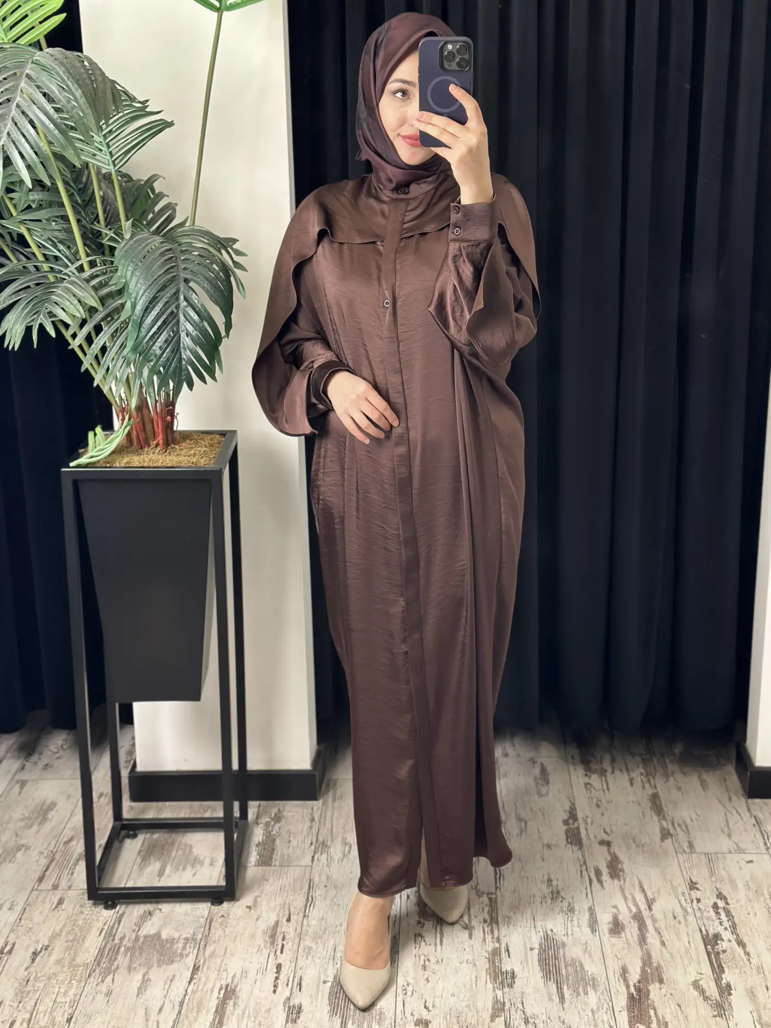 QooQ Store Yarasa Kol Riva Elbise 26SS400
