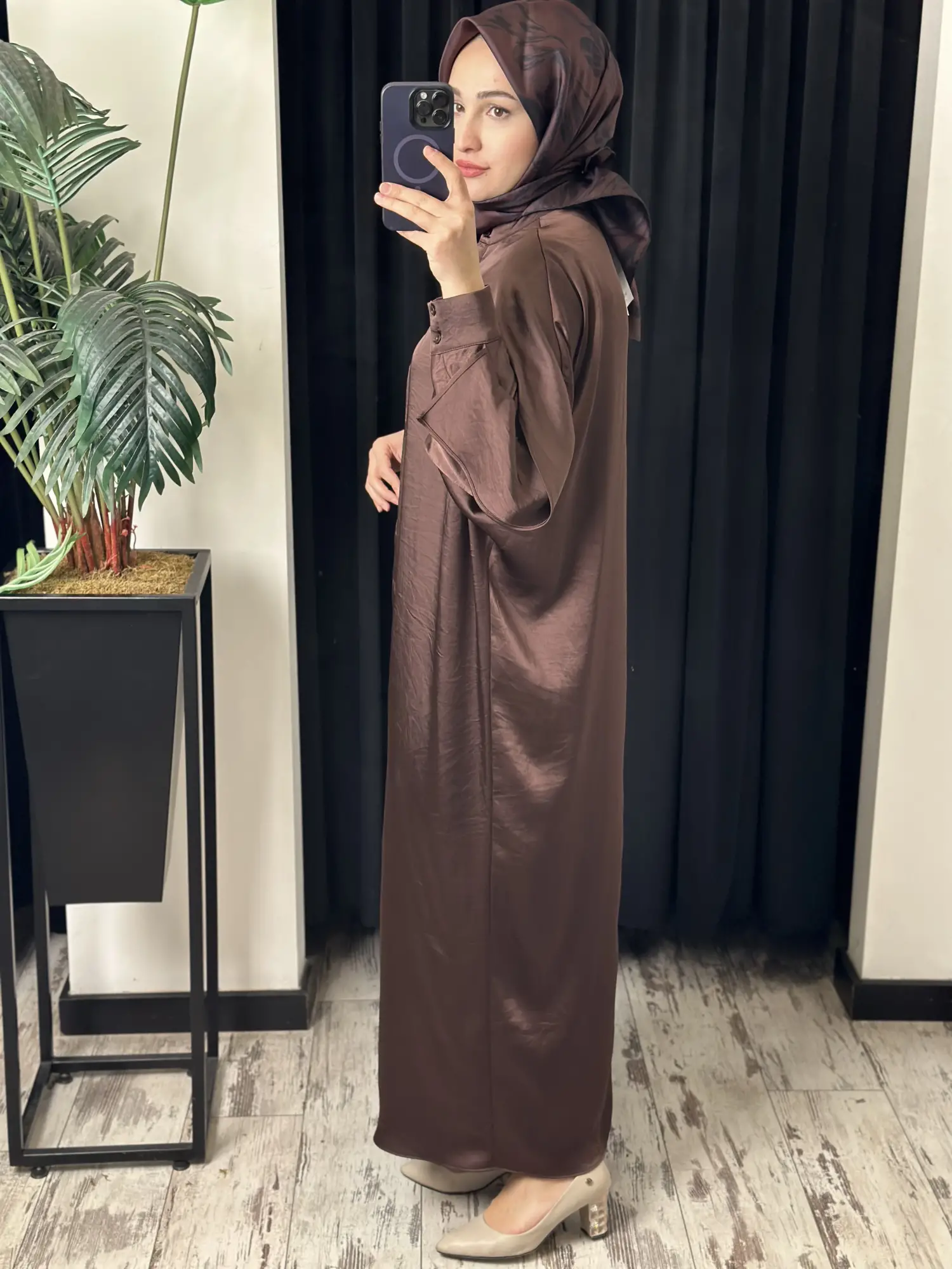 QooQ Store Yarasa Kol Riva Elbise 26SS400