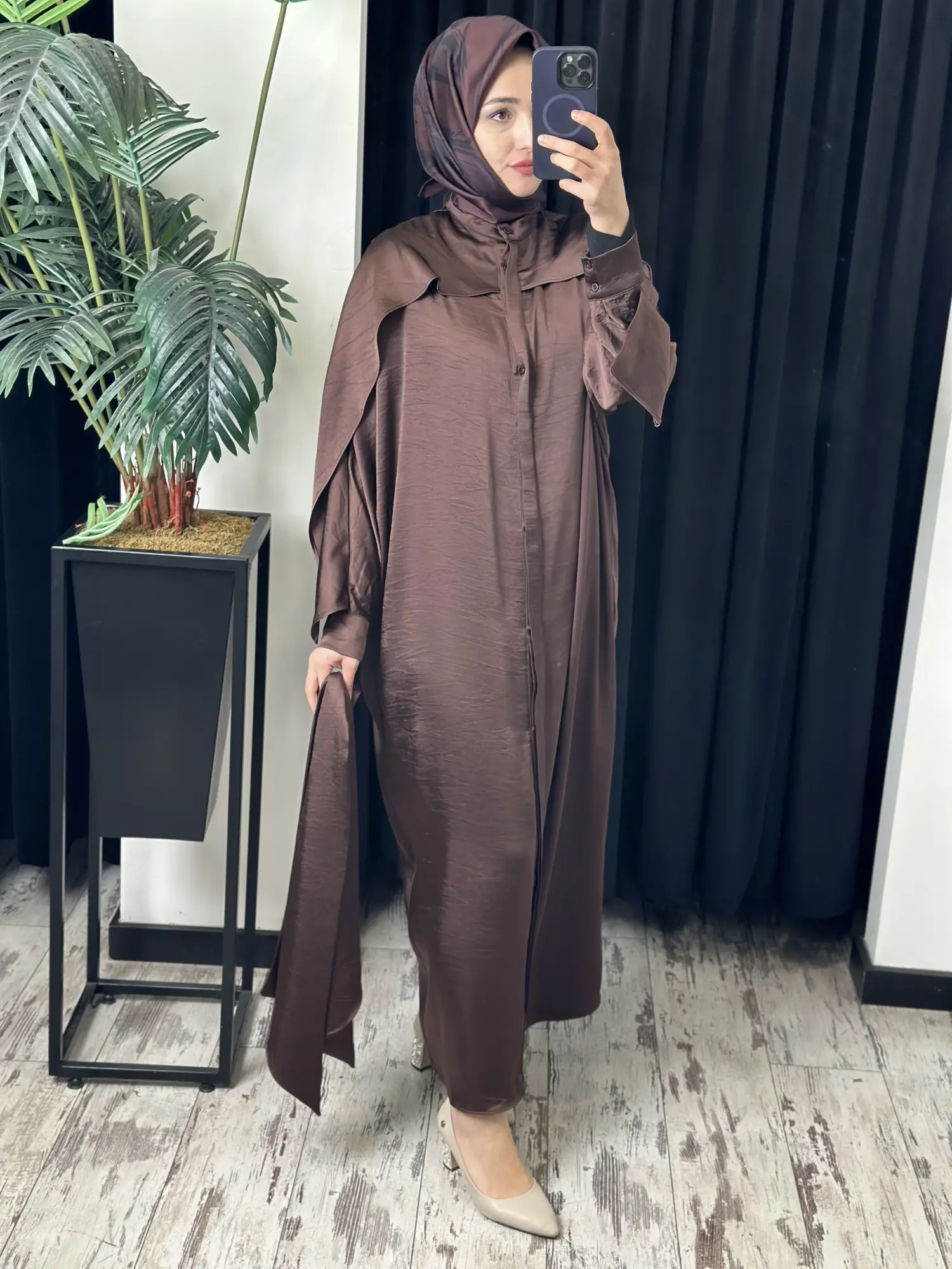 QooQ Store Yarasa Kol Riva Elbise 26SS400
