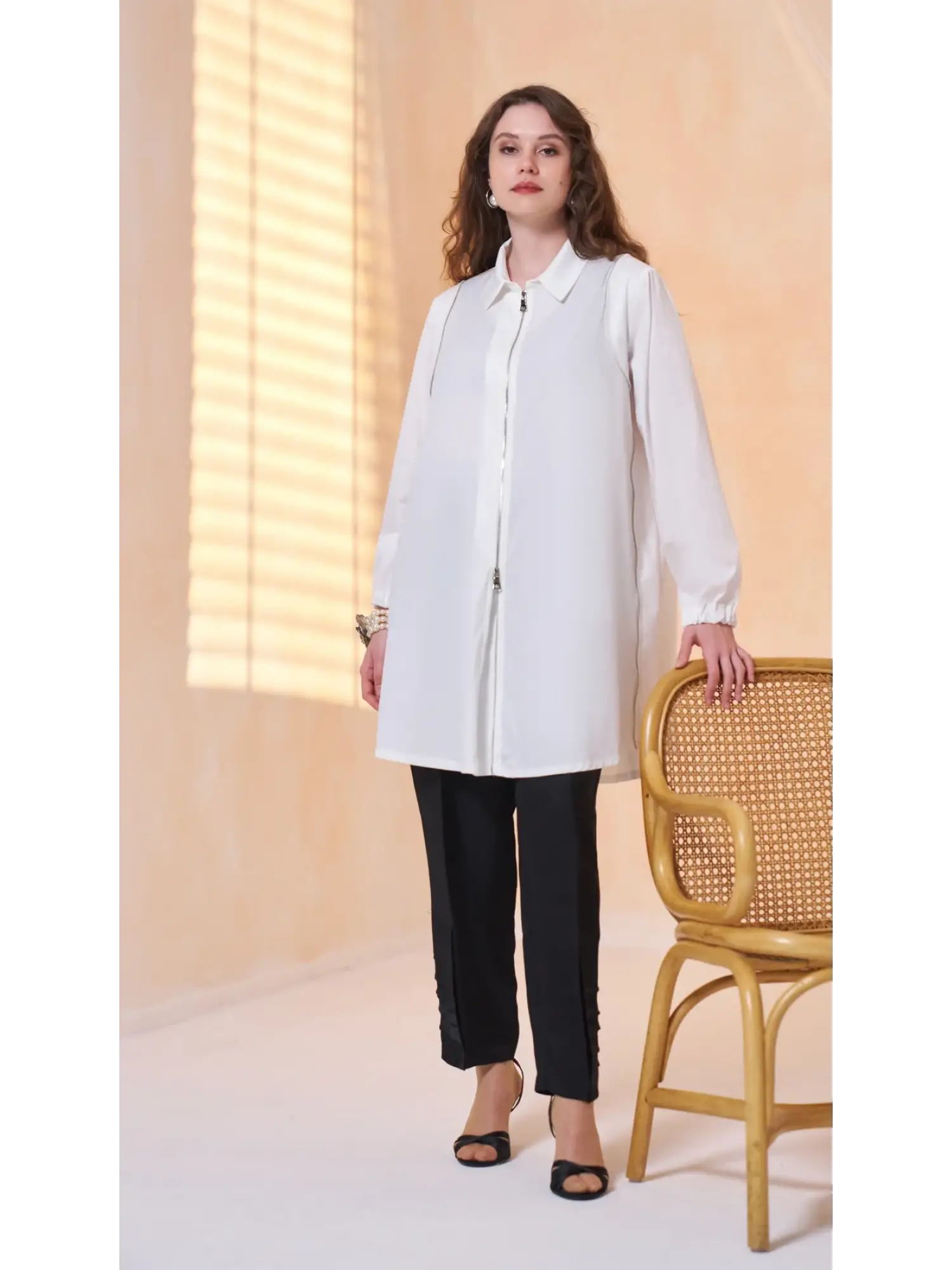 Misswhence Fermuar Detaylı Ve Fermuar Kapamalı  Gömlek 39302