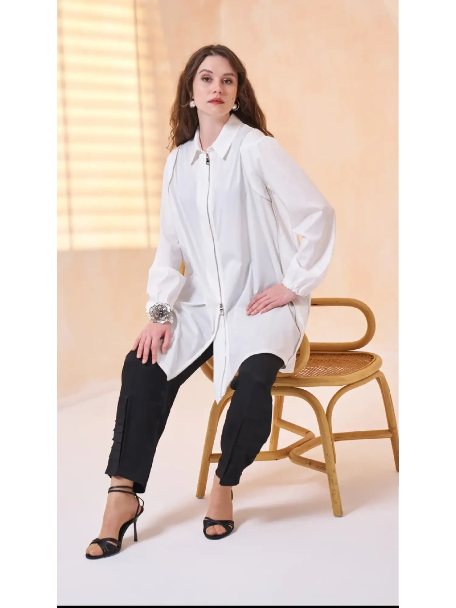 Misswhence Fermuar Detaylı Ve Fermuar Kapamalı  Gömlek 39302