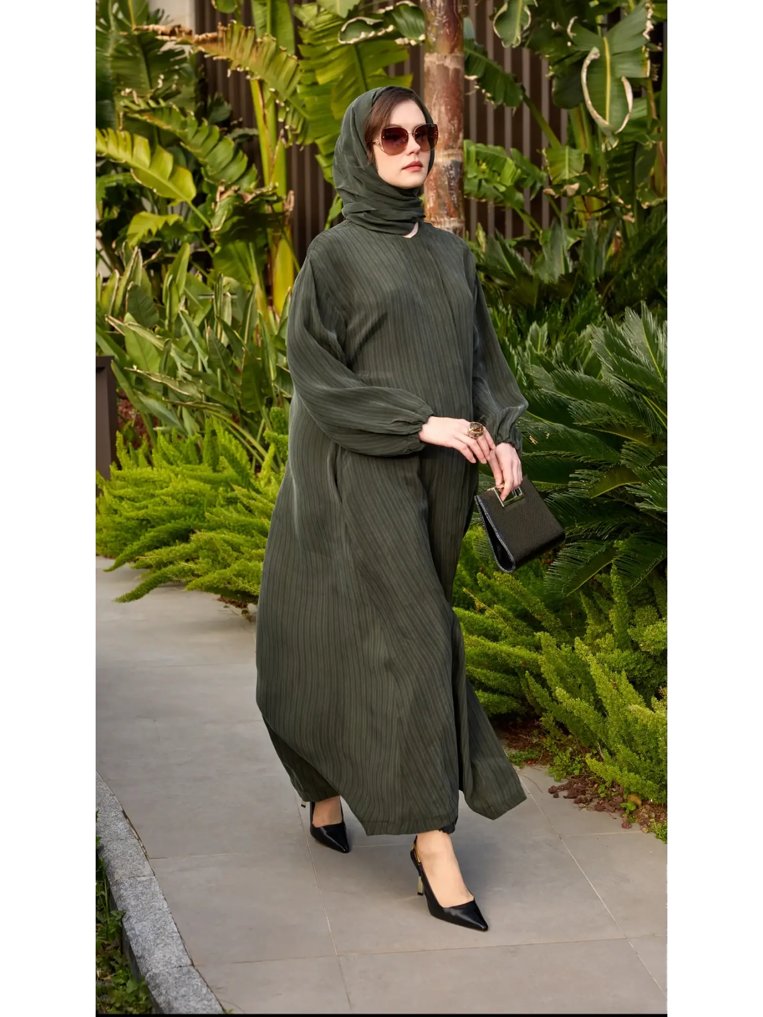 Misswhence Şal Aksesuarlı Çizgi Detaylı Cupra İpek Pardesü 39514