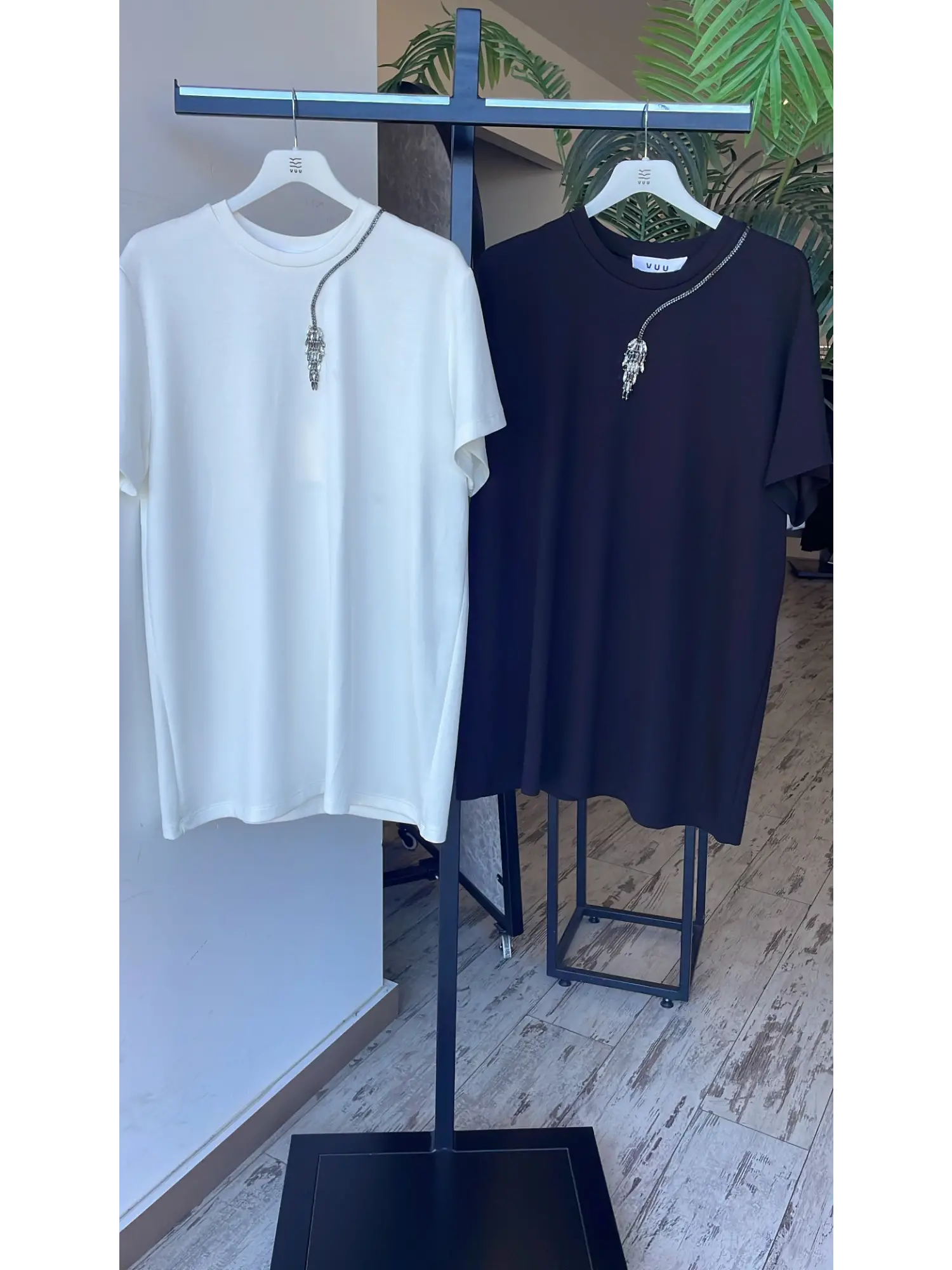 Vuu Kısa Kollu Taşlı Tunik /Tsihırt